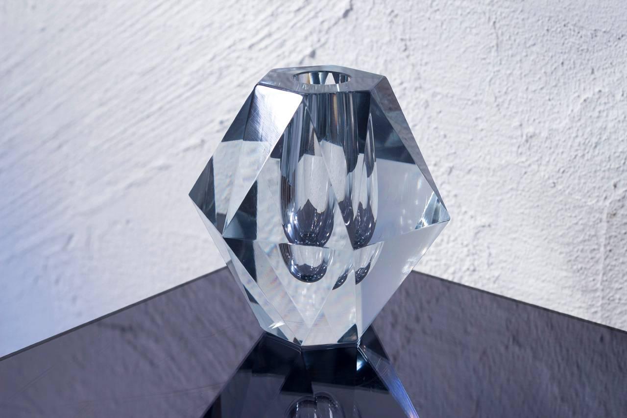 Scandinavian Modern Diamond Cut Glass by Strömbergshyttan, Sweden 1
