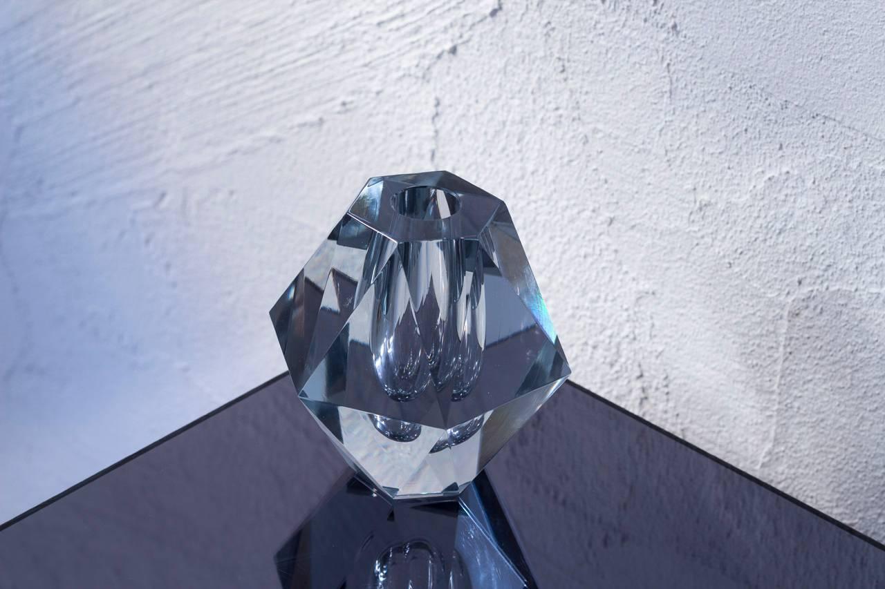Swedish Scandinavian Modern Diamond Cut Glass by Strömbergshyttan, Sweden
