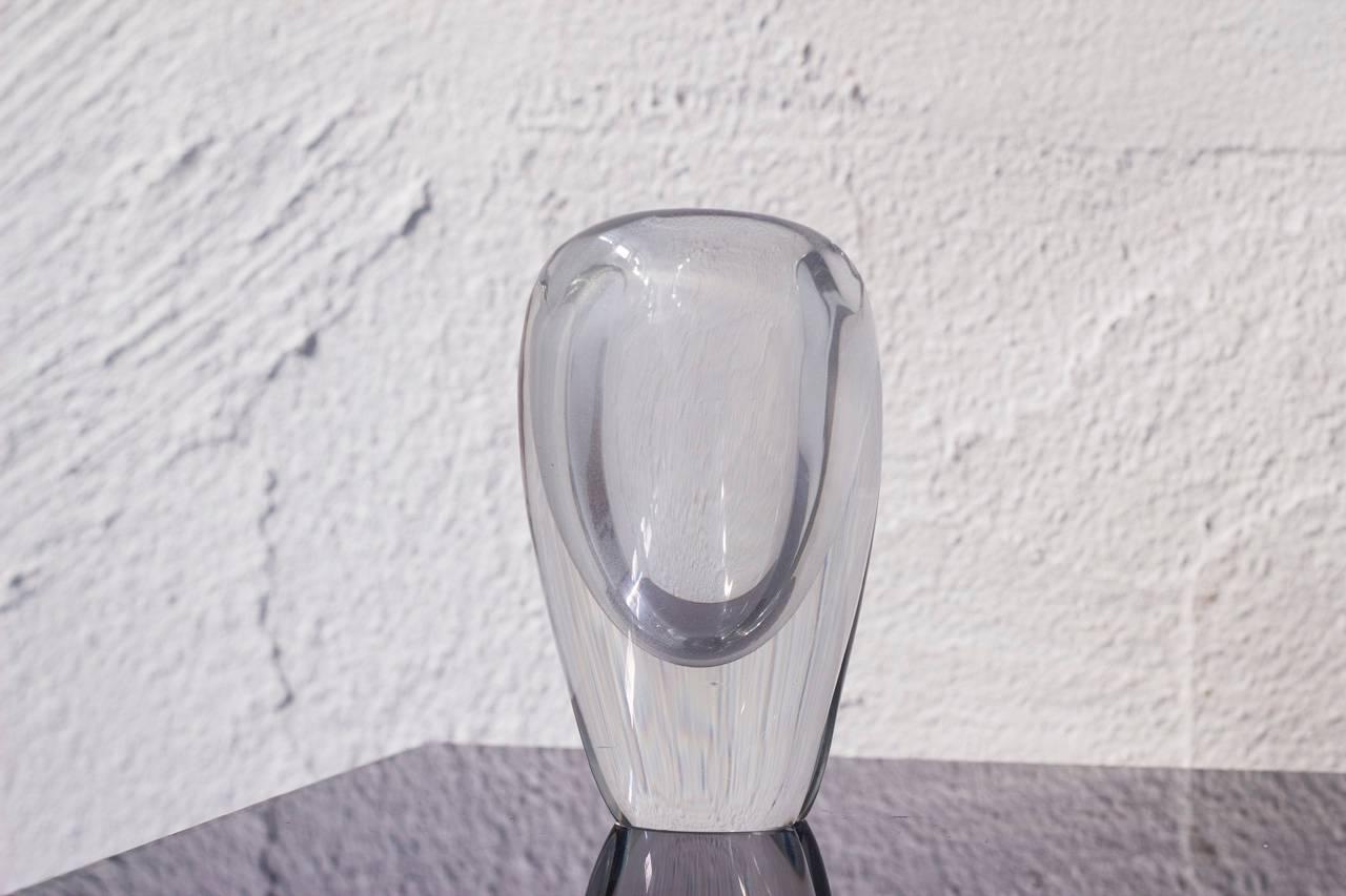 Art Glass Scandinavian Modern Glass Vase by Kaj Franck for Nuutajärvi Notsjö, Finland