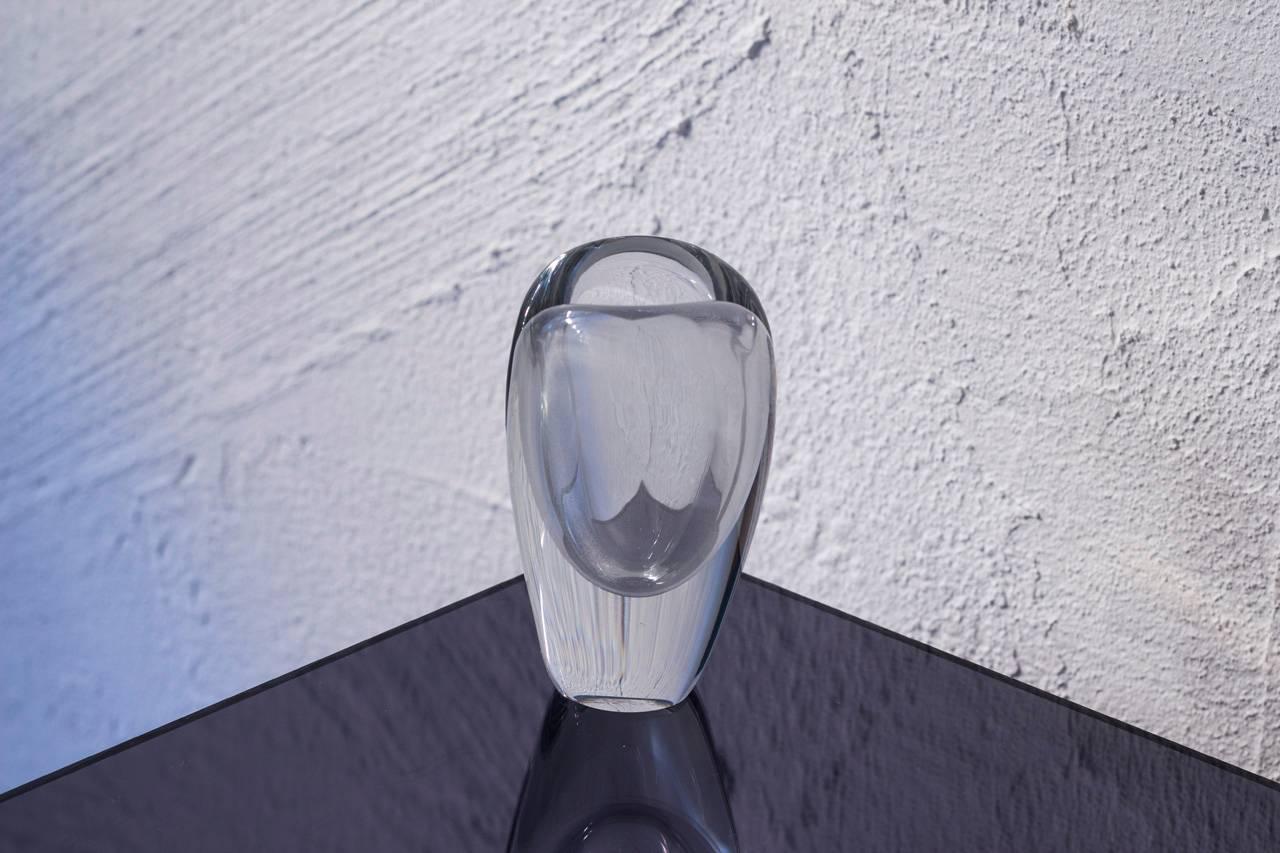 Finnish Scandinavian Modern Glass Vase by Kaj Franck for Nuutajärvi Notsjö, Finland