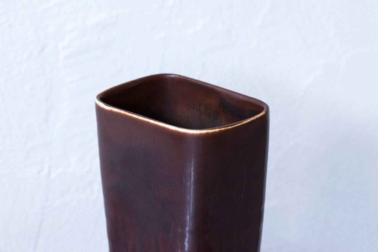 Scandinavian Modern Mid-Century Modern Stoneware Vase by Carl-Harry Stålhane for Rörstrand, Sweden