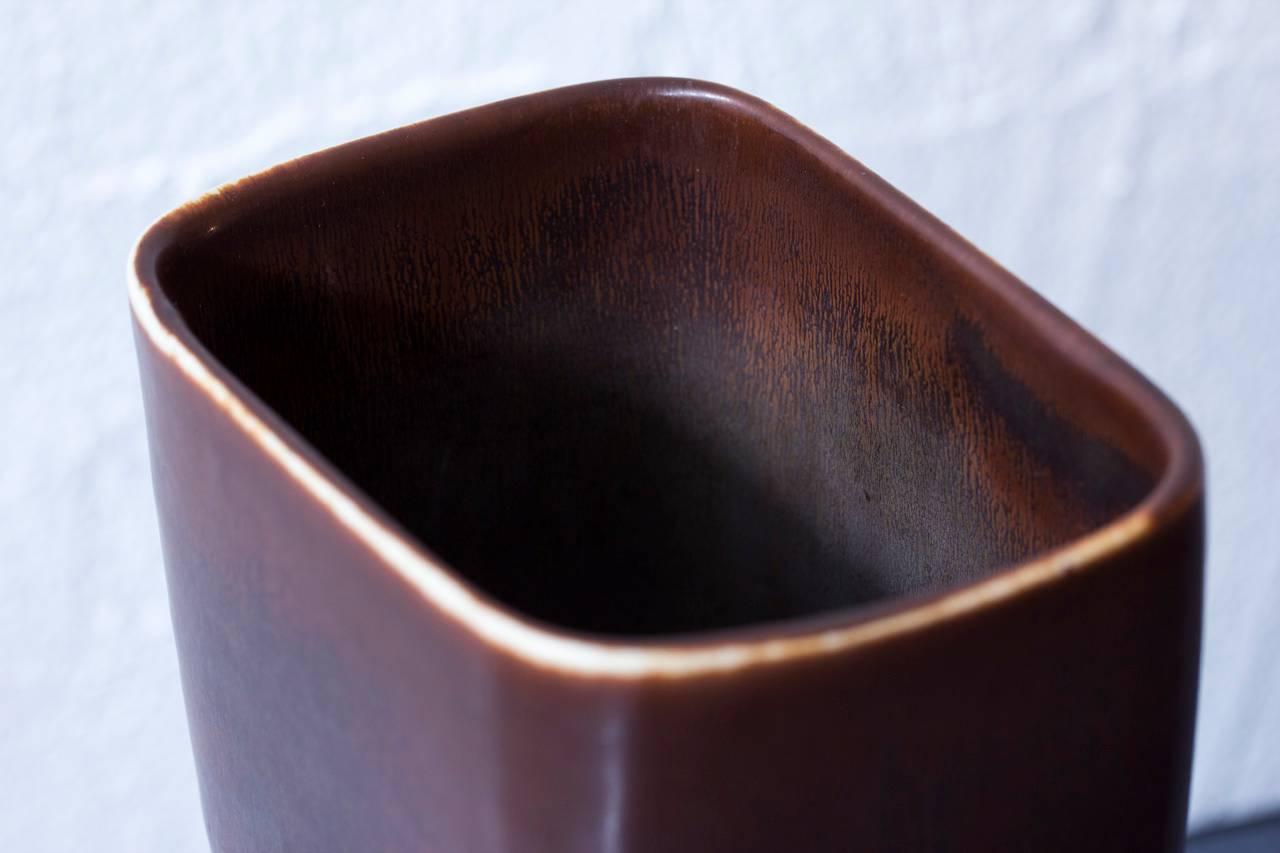 Swedish Mid-Century Modern Stoneware Vase by Carl-Harry Stålhane for Rörstrand, Sweden