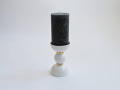 Pair of Saturn Candlesticks by Connor Holland in Powder-Coated Steel