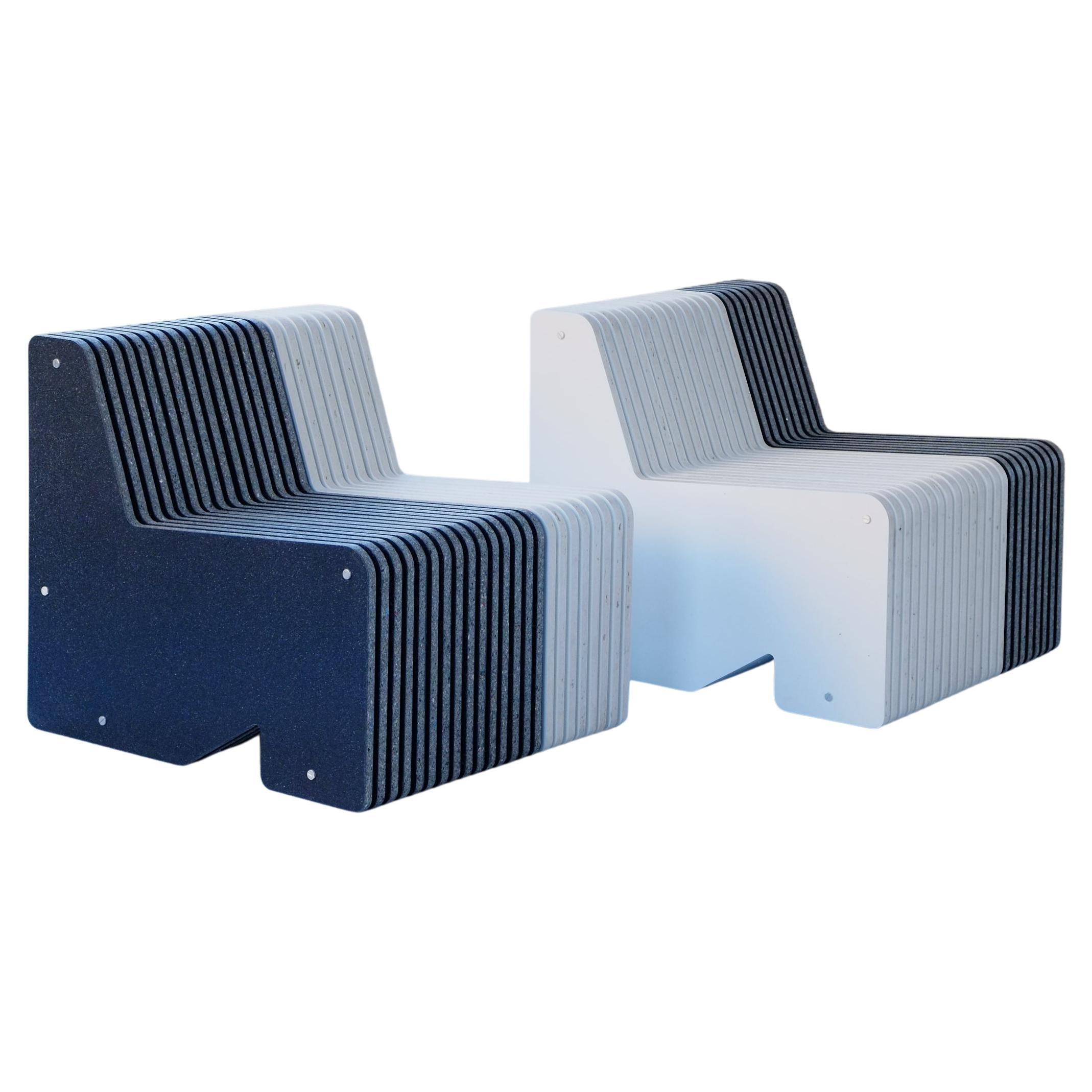 Ex-display Pair of Jää Armchairs - Sustainable Recycled Plastic Seating