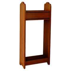 1920's English Arts and Crafts Oak Stick Stand
