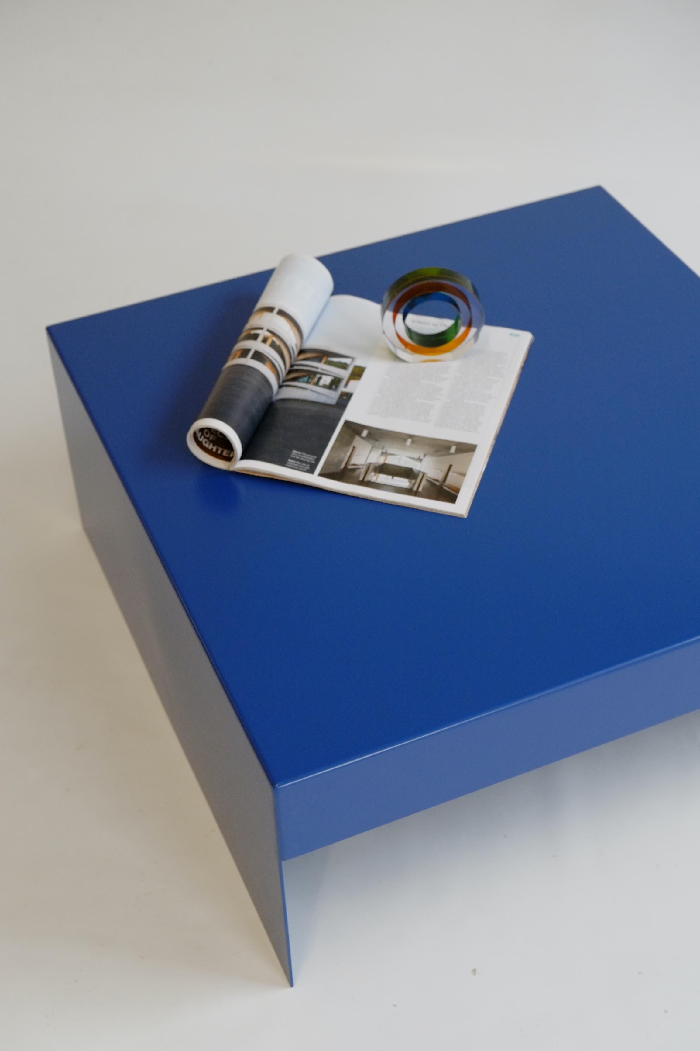 Paper White, Single Form Bespoke Aluminium Coffee Table, Customisable For Sale 4