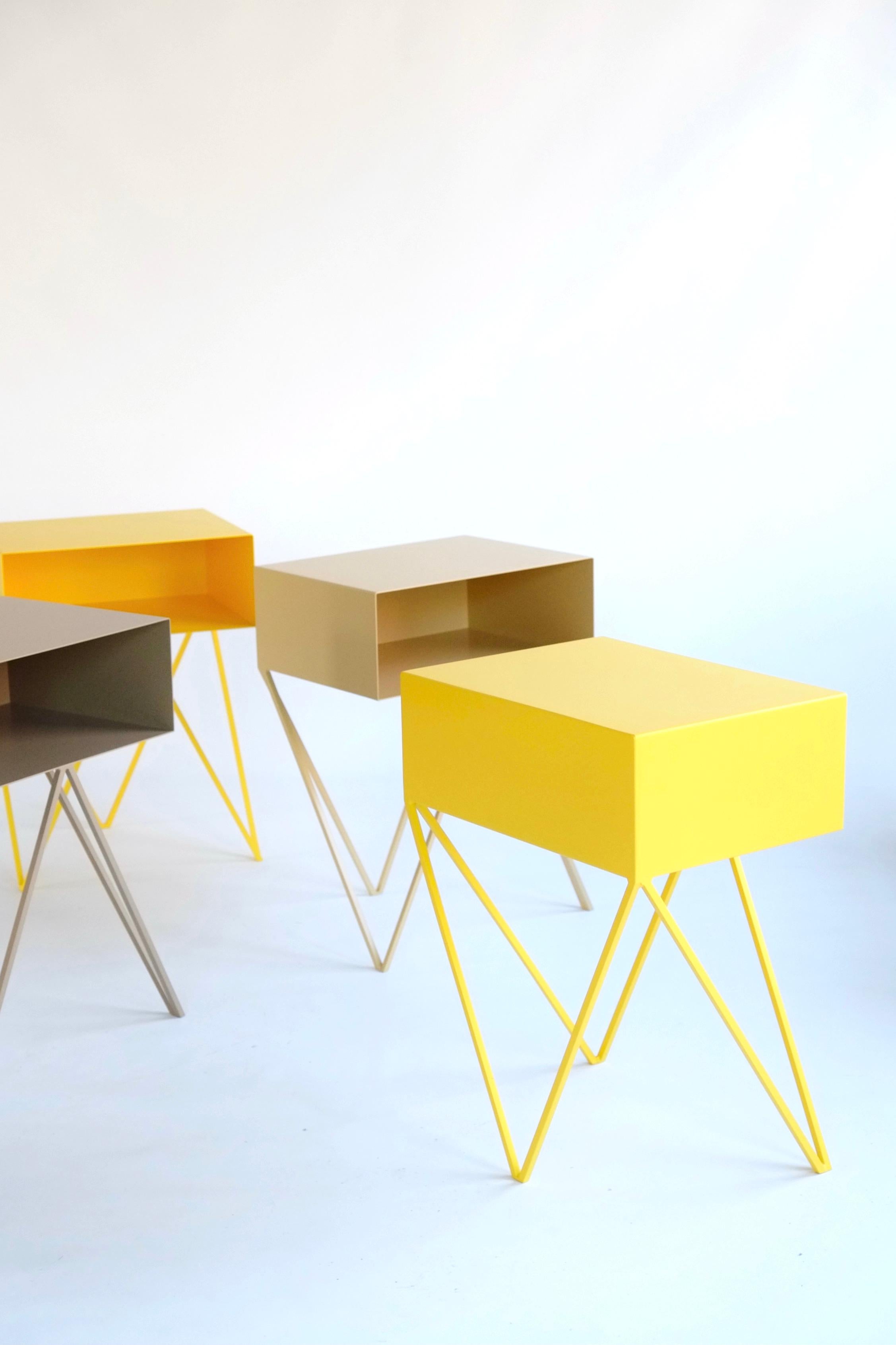 Modern Robot Side Table / Yellow Nightstand For Sale