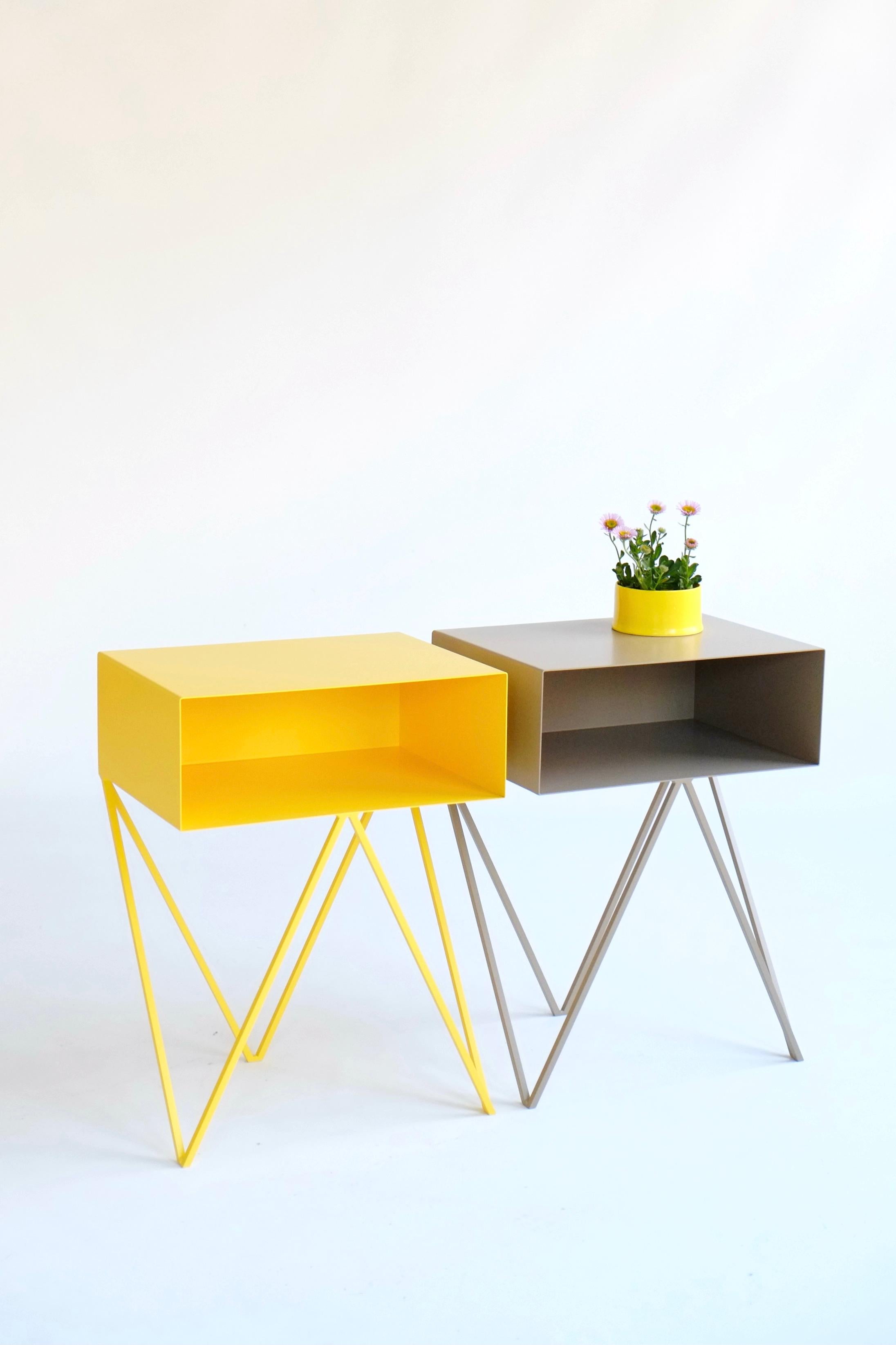 Robot Side Table / Yellow Nightstand For Sale 1