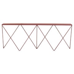 Long Slim Burgundy Giraffe Console Table - Customisable Colour & Size