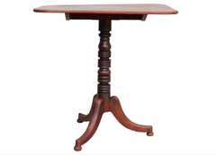 Antique English Rectangular, Mahogany, Bobbin Turned Loo Table, circa 1890