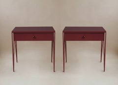 Pair of Burgundy Nightstands - Customizable