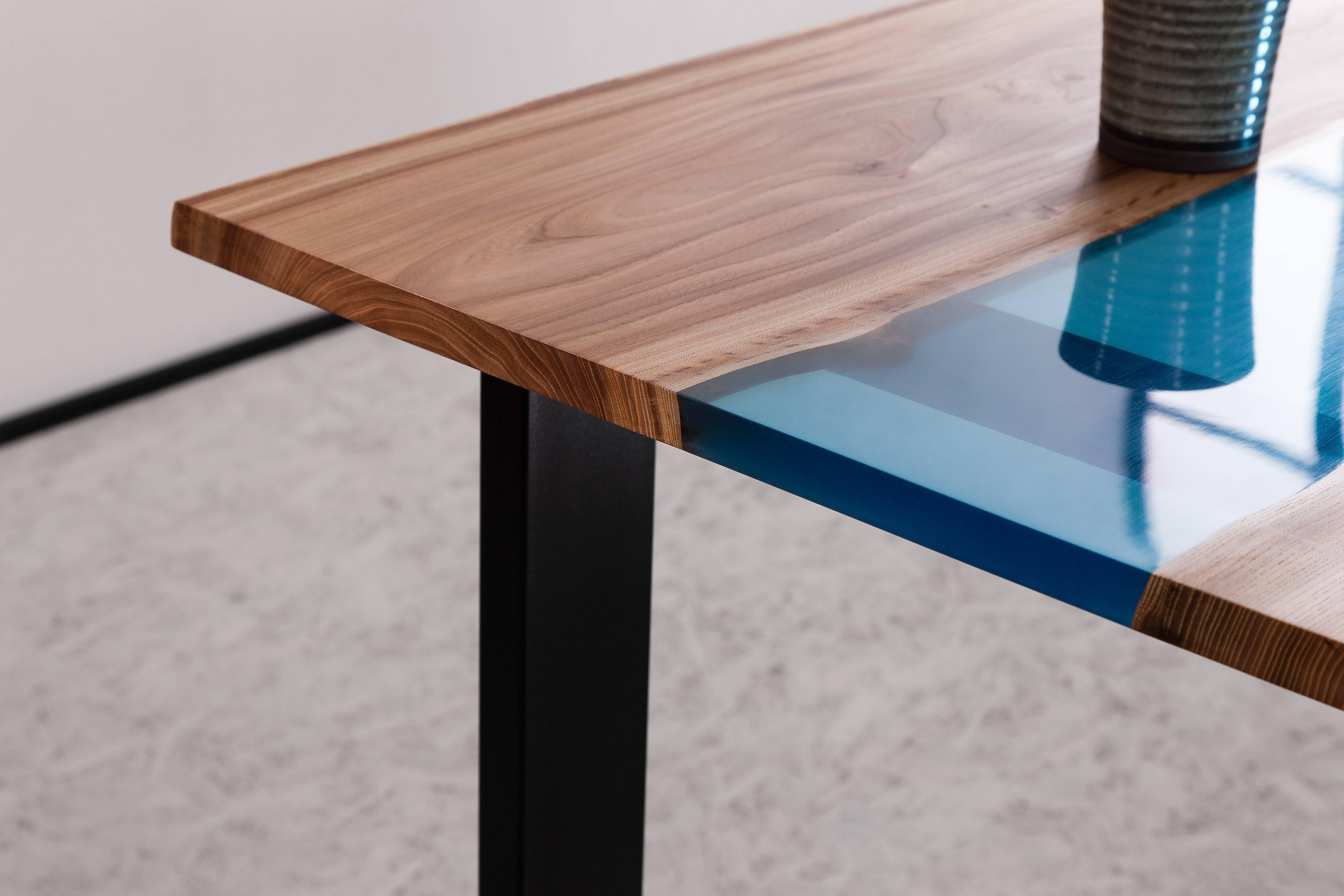 live edge resin dining table