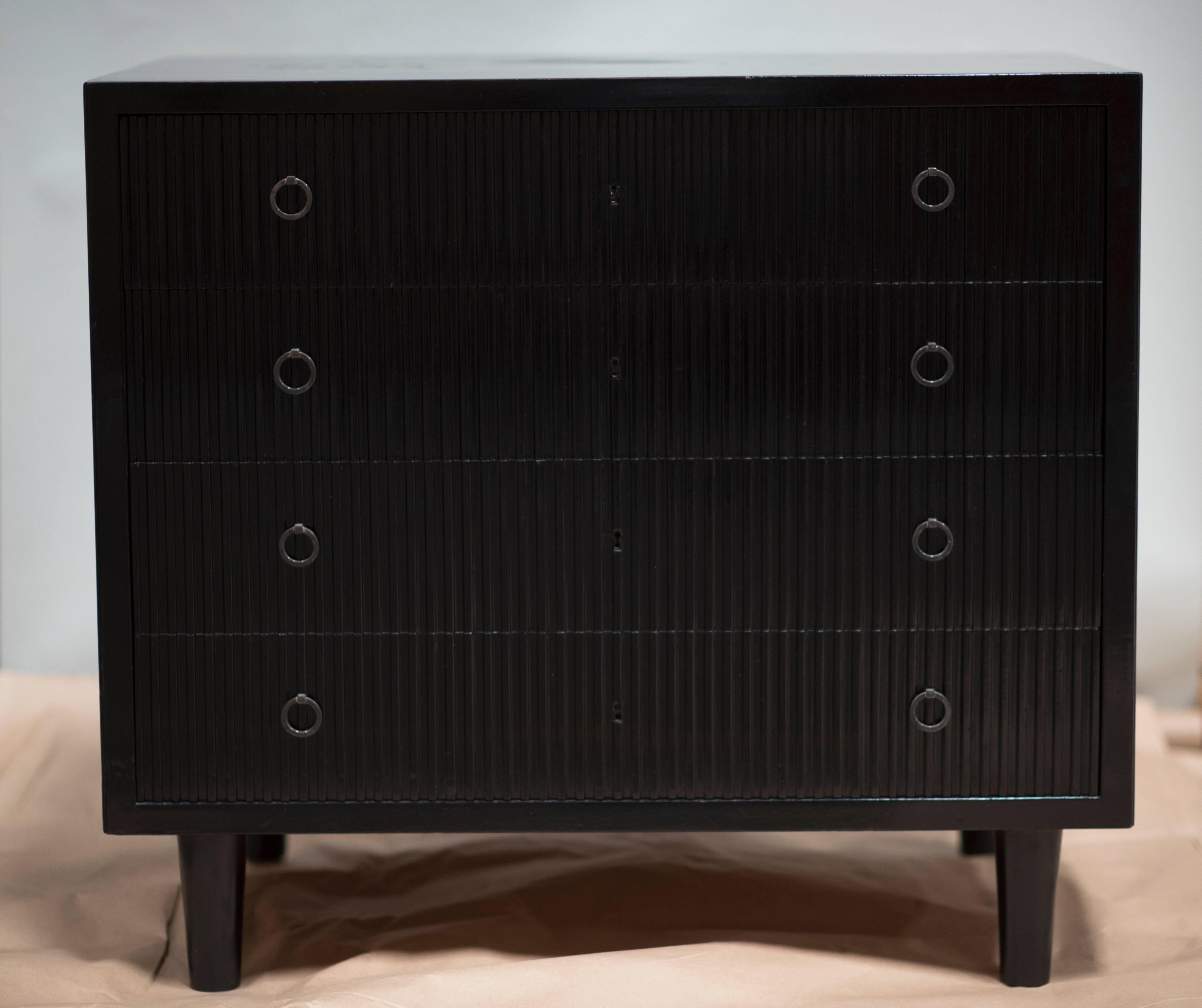 EBONIZED Birch Cabinet/Commode In Excellent Condition In Hawthorne, CA