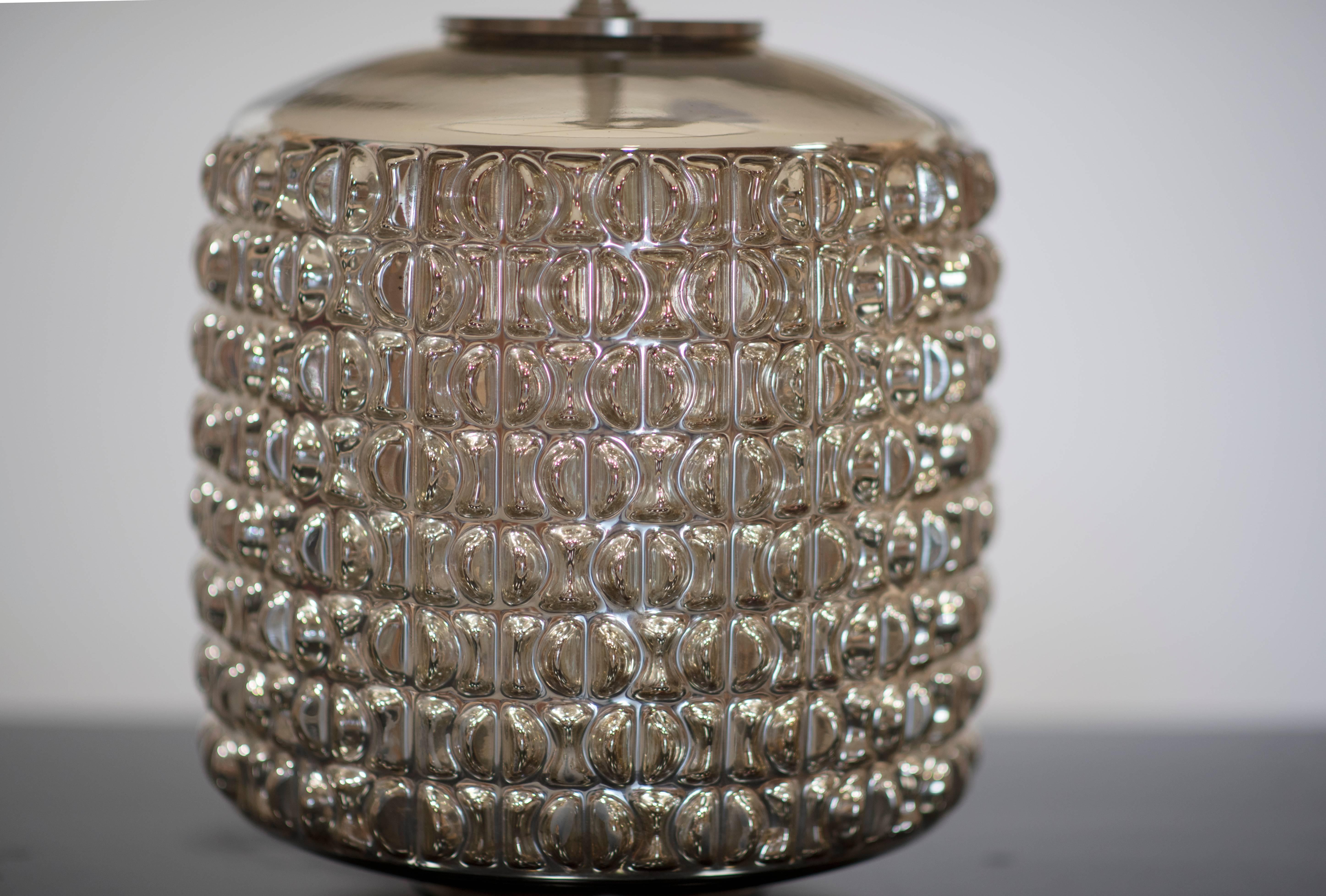 small mercury glass lamp