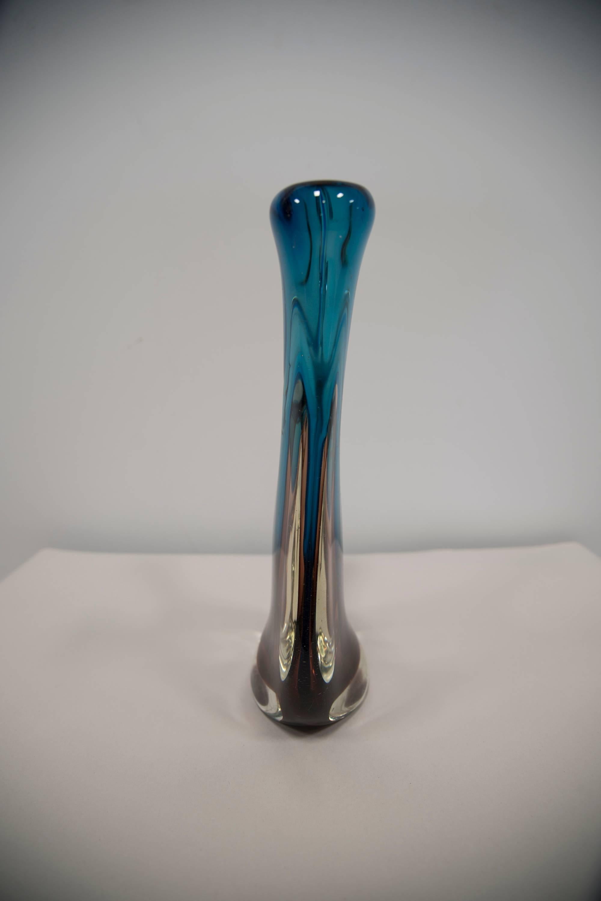Flavio Poli Free-Form Glass Vase In Excellent Condition In Hawthorne, CA