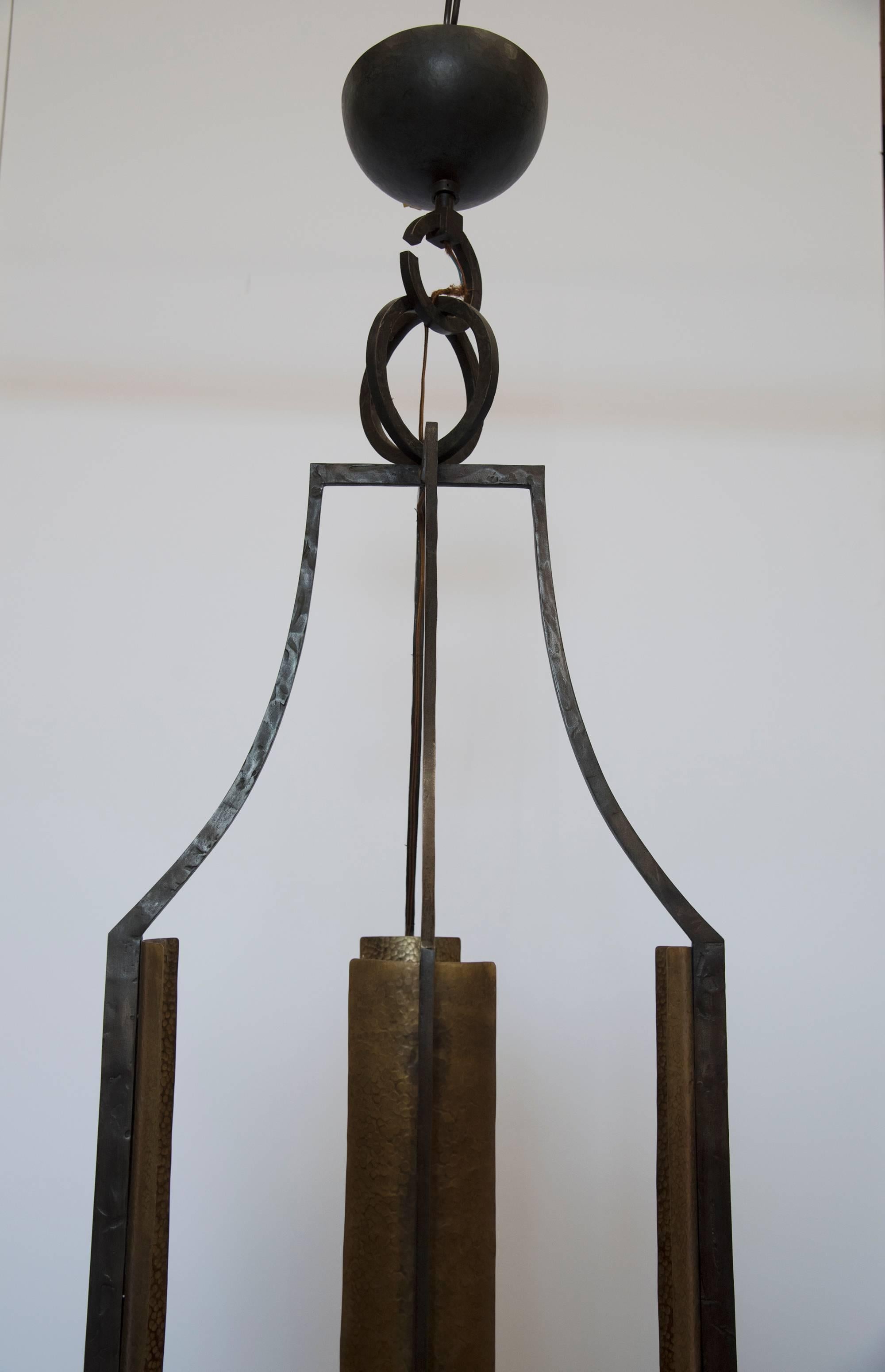 Herve Van Der Straeten Bronze Lantern In Excellent Condition In Hawthorne, CA
