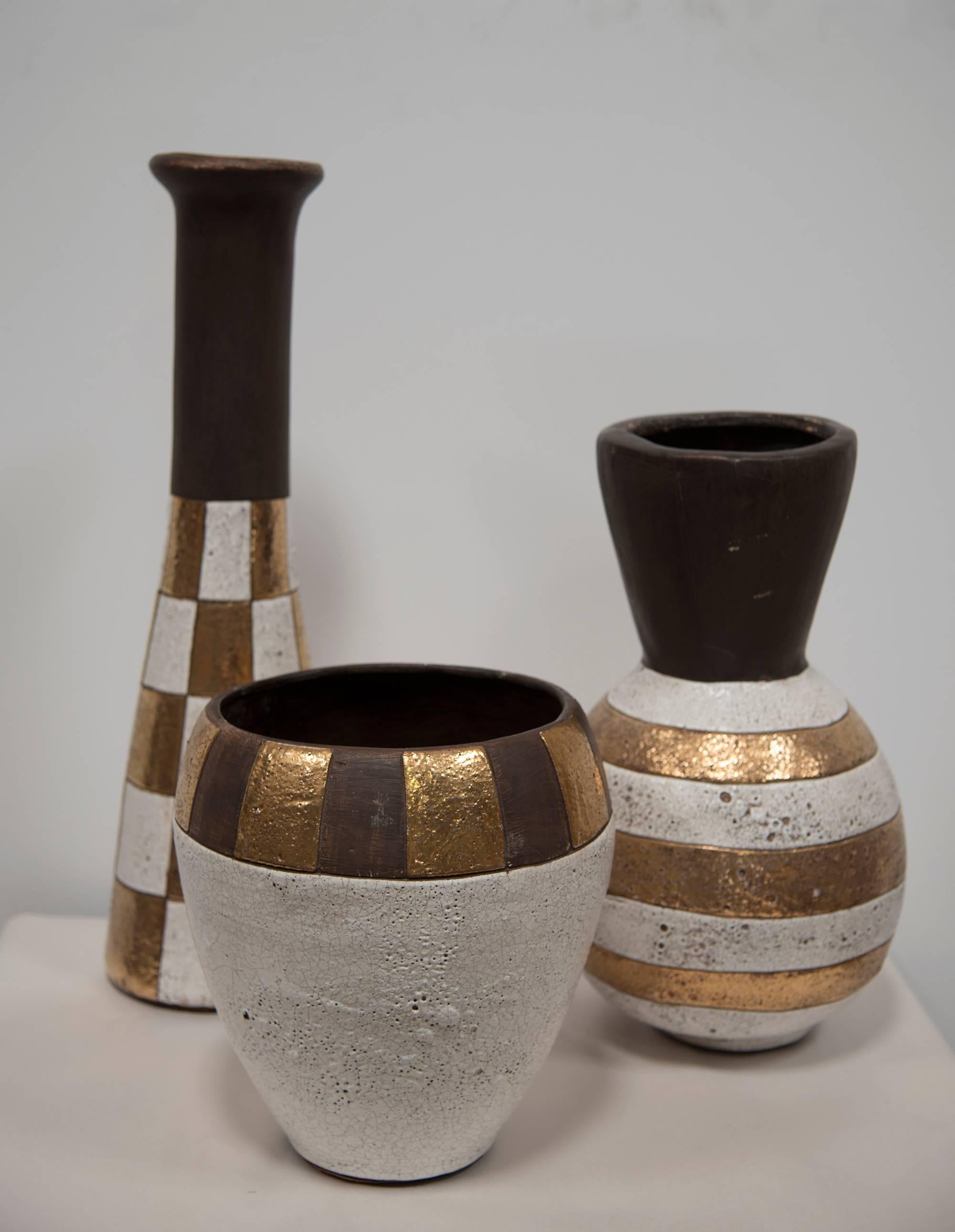 JARU POTTERY-Vasen – 3er-Set (Moderne der Mitte des Jahrhunderts) im Angebot