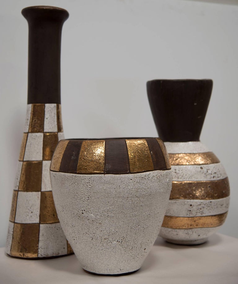 Three Glazed Jaru Pottery Vases For Sale at 1stdibs