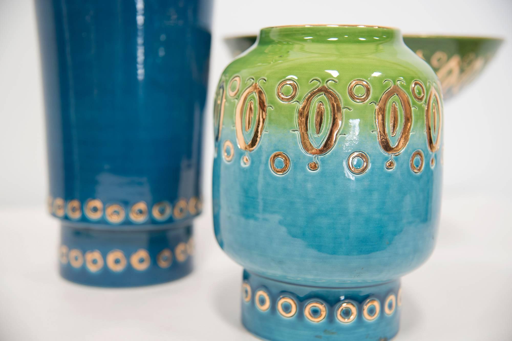 Mid-Century Modern Bitossi Three-Piece Ceramic Set