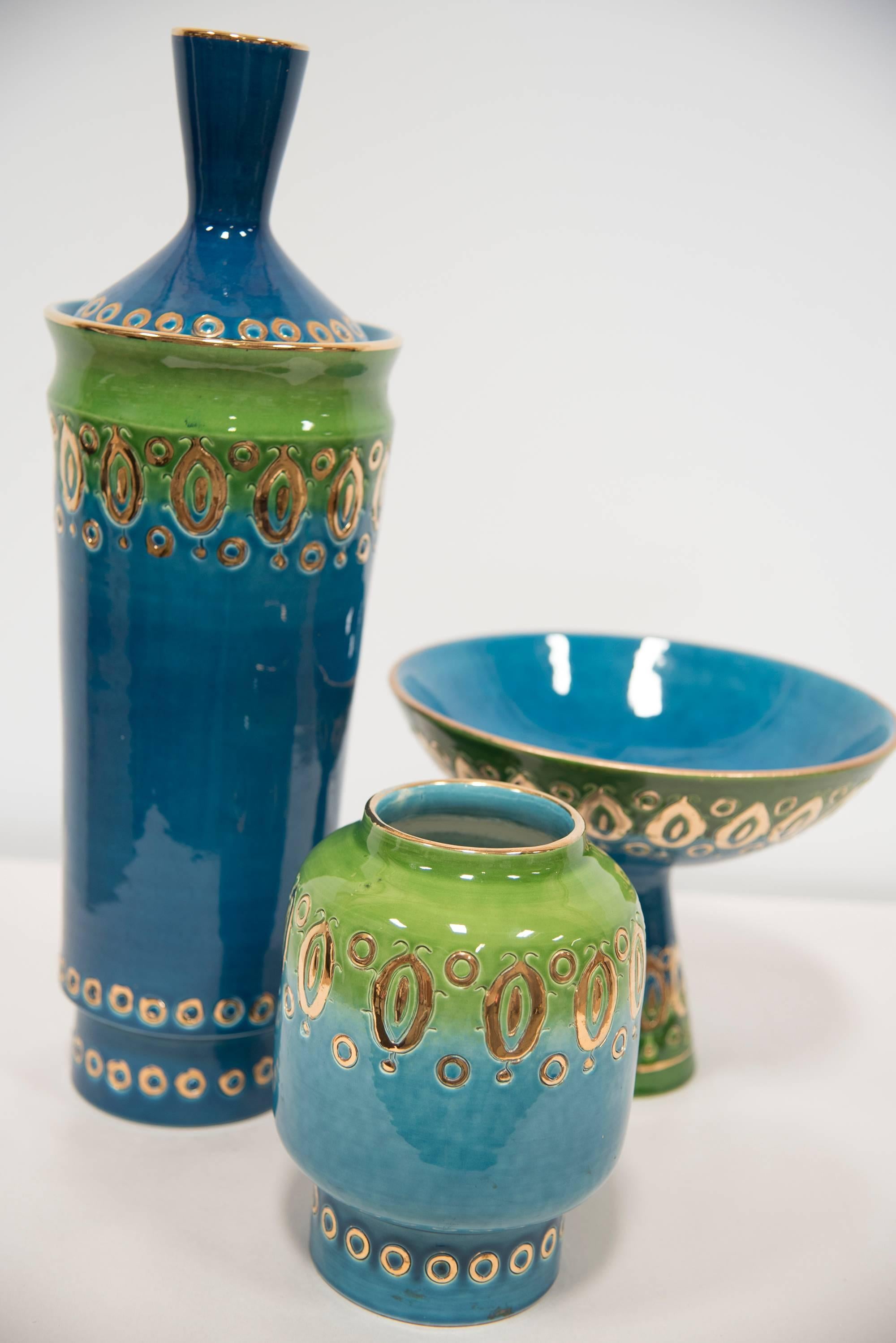 Hand-Crafted Bitossi Three-Piece Ceramic Set