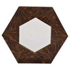 Espejo de pared MODERNISTA DE MADERA ROSA