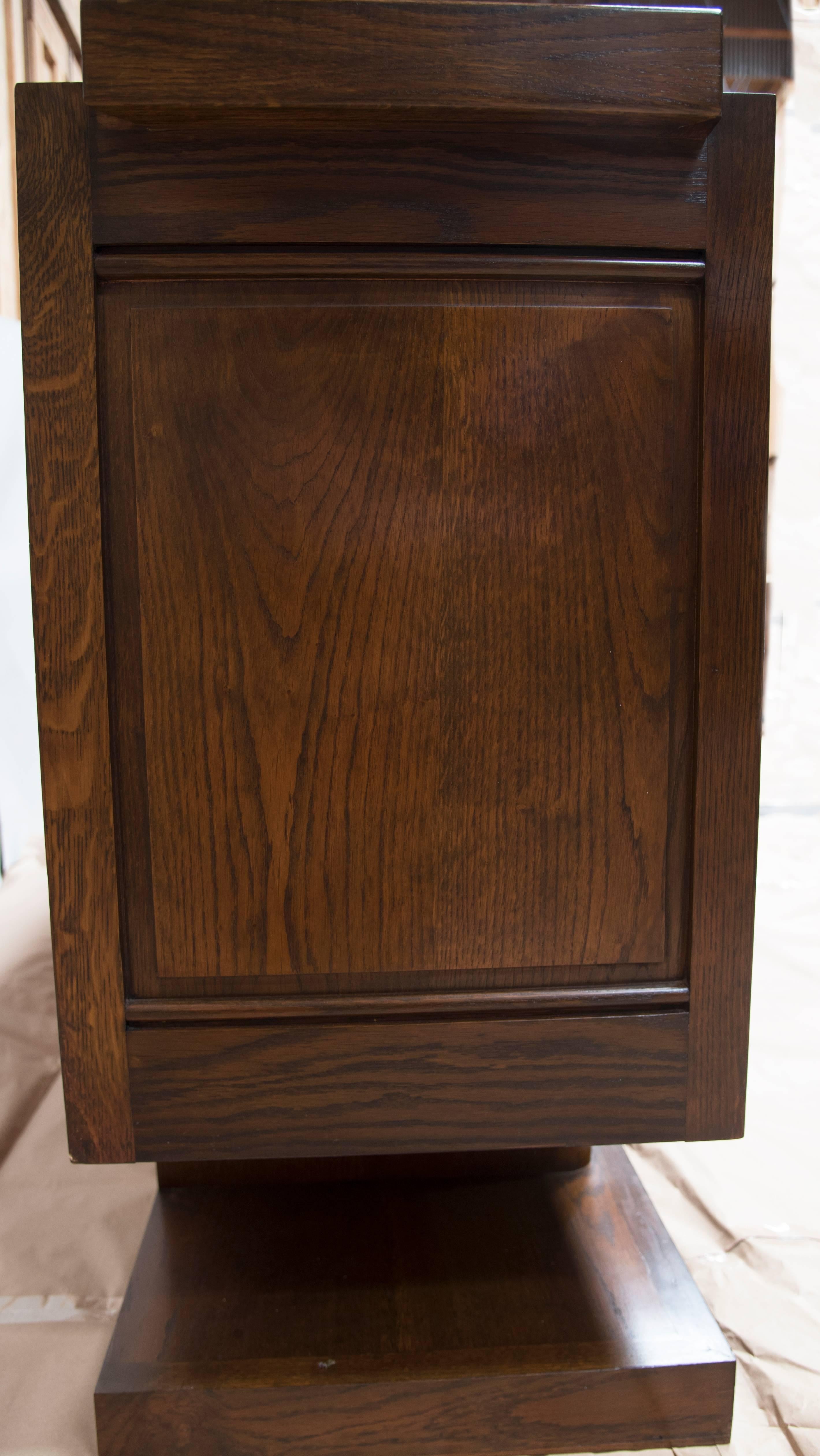 20th Century CHARLES. DUDOUYT Cerused Oak Credenza For Sale