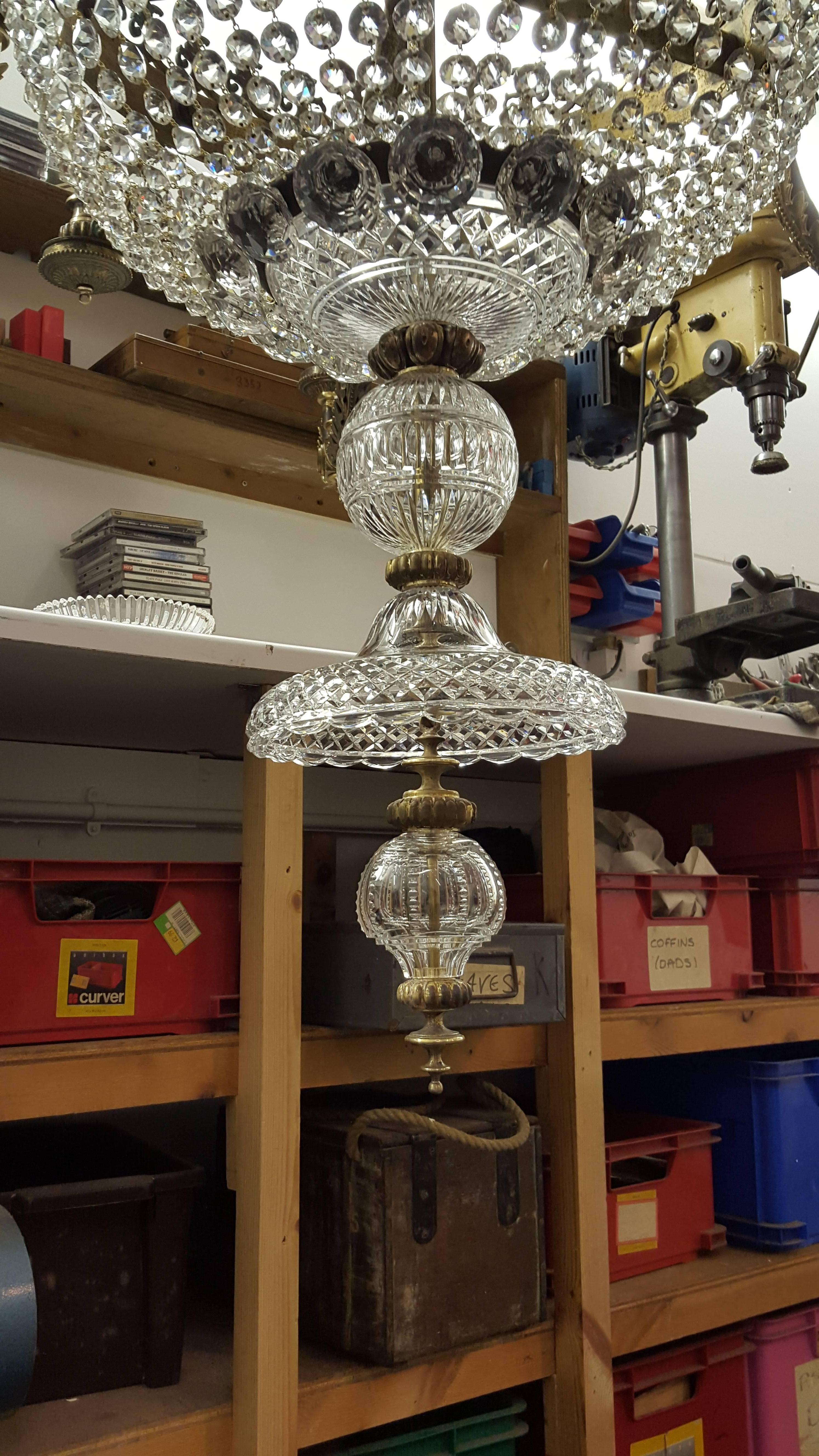Hand-Crafted Substantial Pair of Thirty-Light Antique Victorian Chandeliers by Perry & Co For Sale
