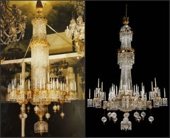 Substantial Pair of Thirty-Light Antique Victorian Chandeliers by Perry & Co