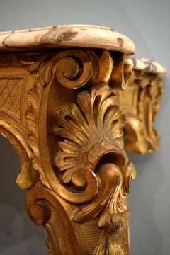 19th Century French Louis XV Style Giltwood Console