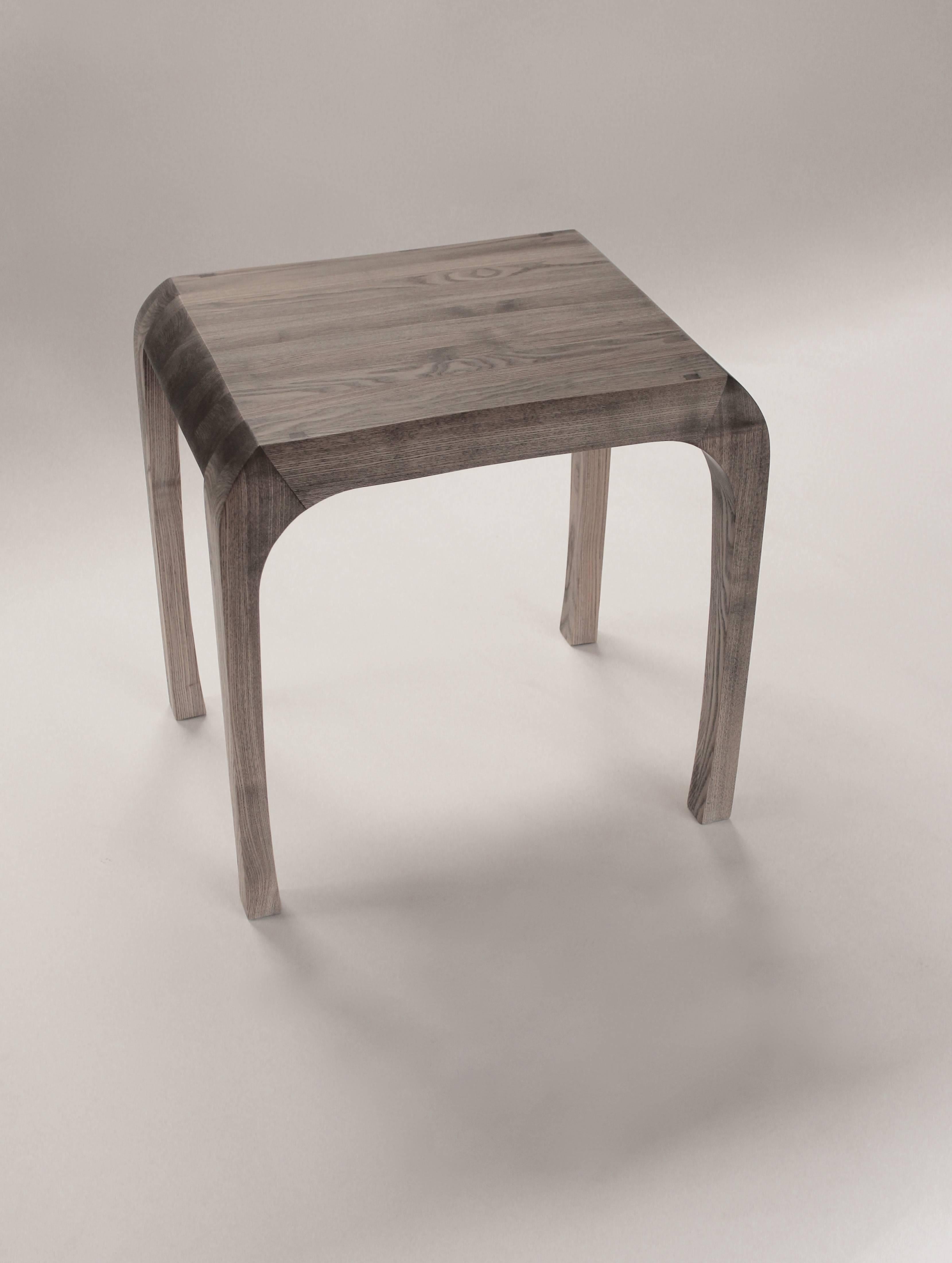 English Steam Bent Dressing Table and Stool in Solid Ash by Jonathan Field, bespoke size