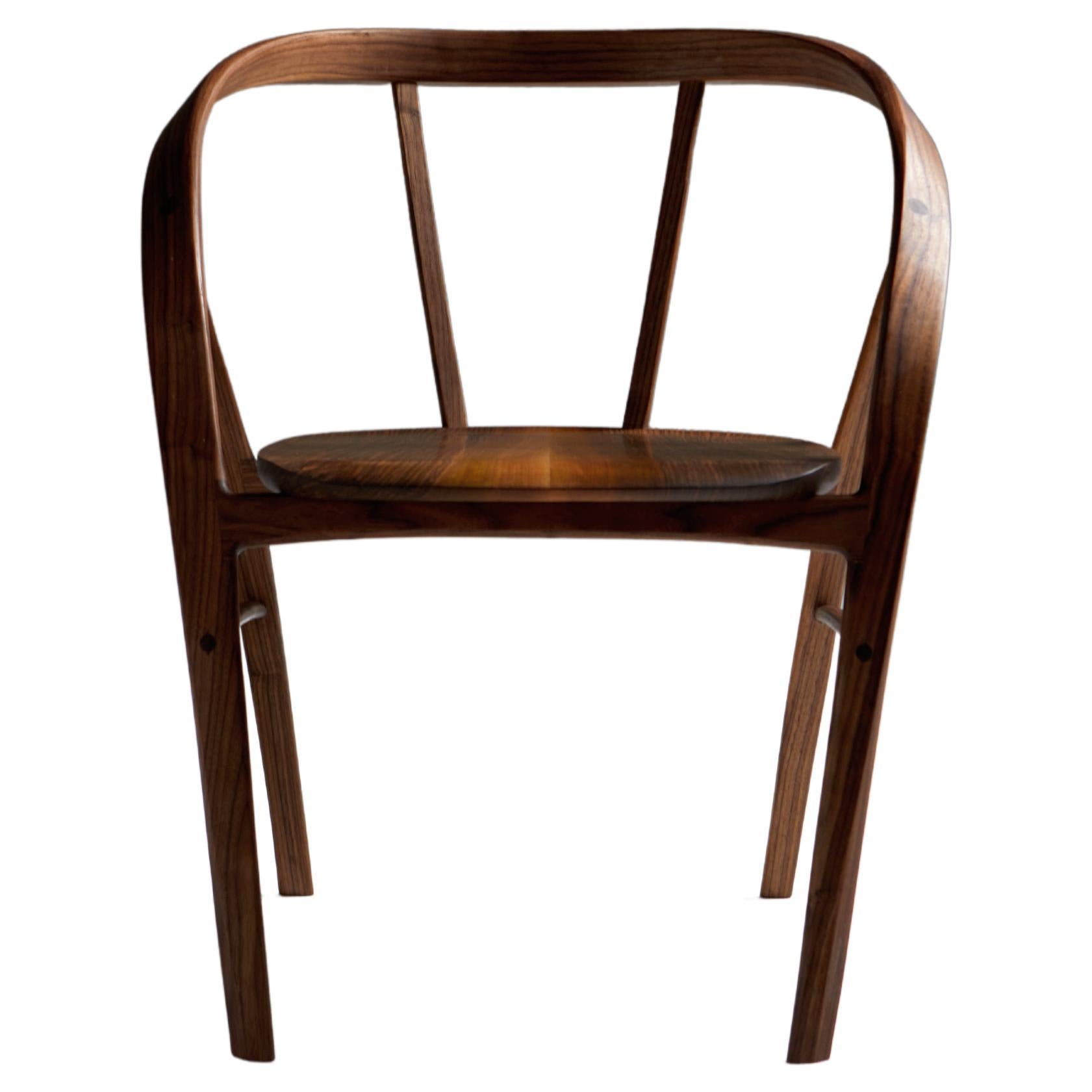 Six Carol Chairs in Bent Wood Walnut by Jonathan Field.  For Sale