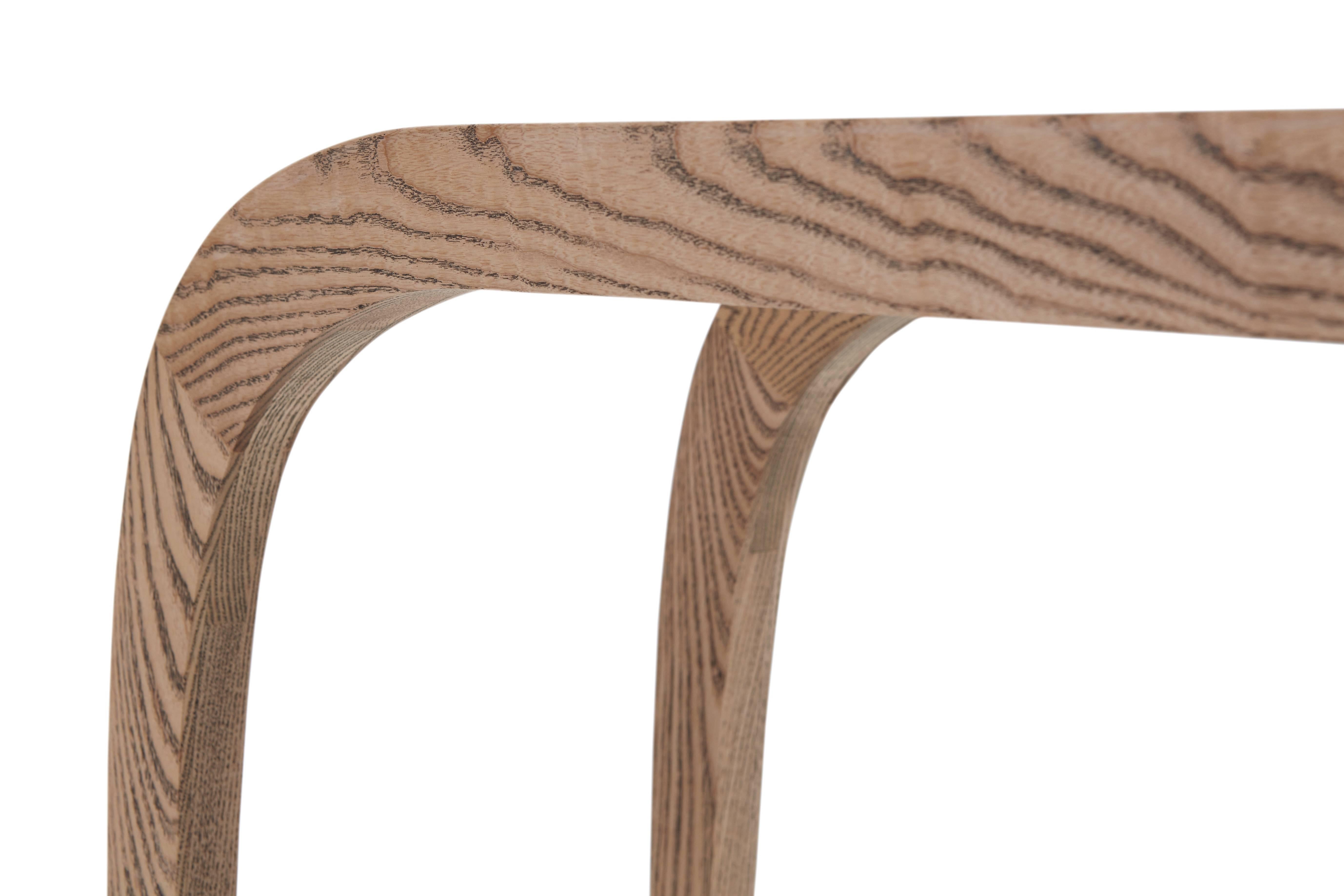 Contemporary ash console table, hand carved, edition of five, two in stock. In New Condition In London, GB