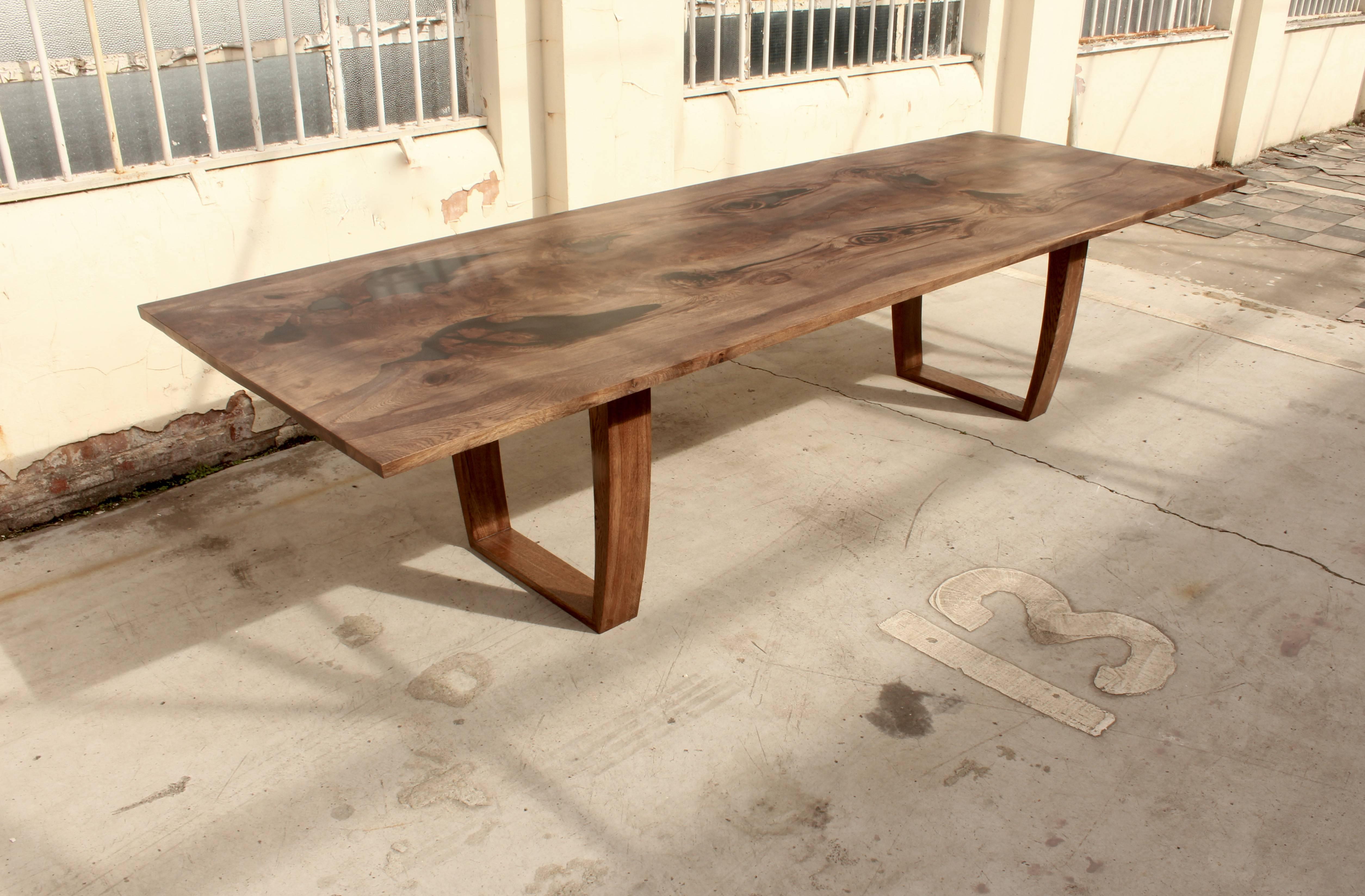 oak and resin dining table