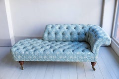 Original 19th Century Deep Buttoned Turquoise 'Chesterbed' by Howard and Sons