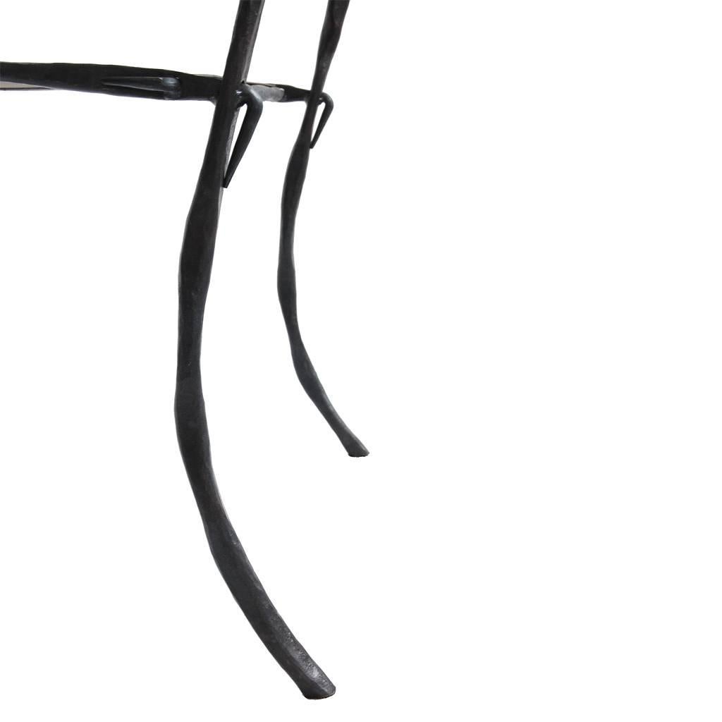 Contemporary Hand-Forged, Sculptural, Modern Wrought Iron Armchair, Side or Accent Chair For Sale