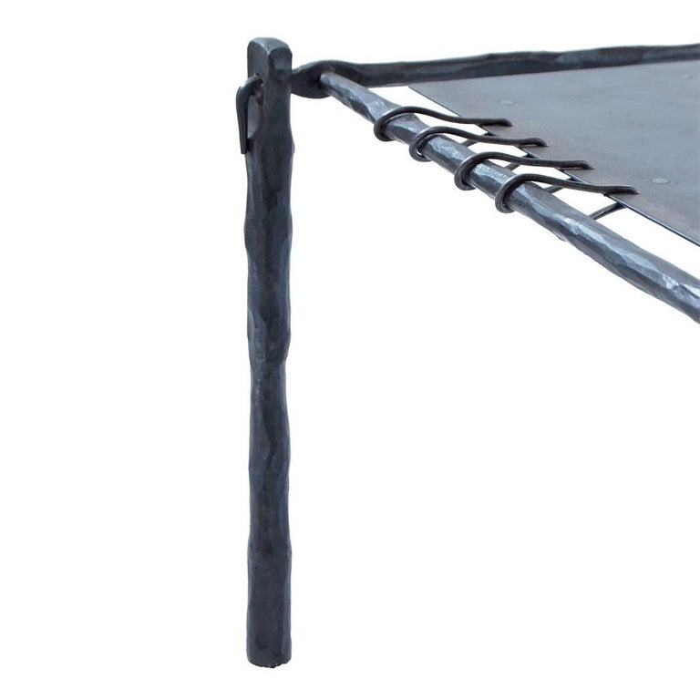 Hand Wrought Iron Coffee Table, End Table, Side Table in Two