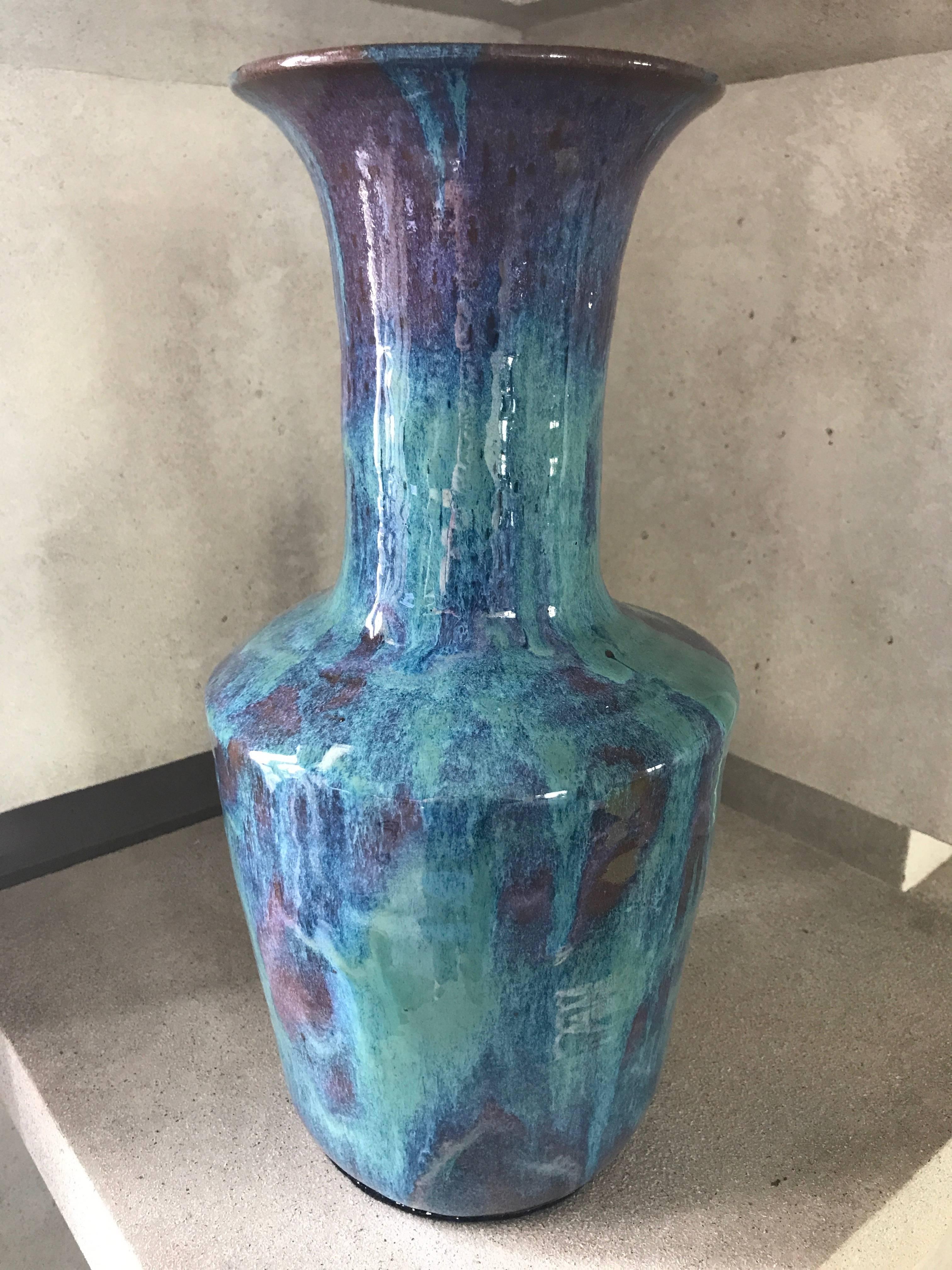 Handmade Modern, Custom Glazed Ceramic Vase #4, Vessel, Decorative Object In New Condition For Sale In New York, NY