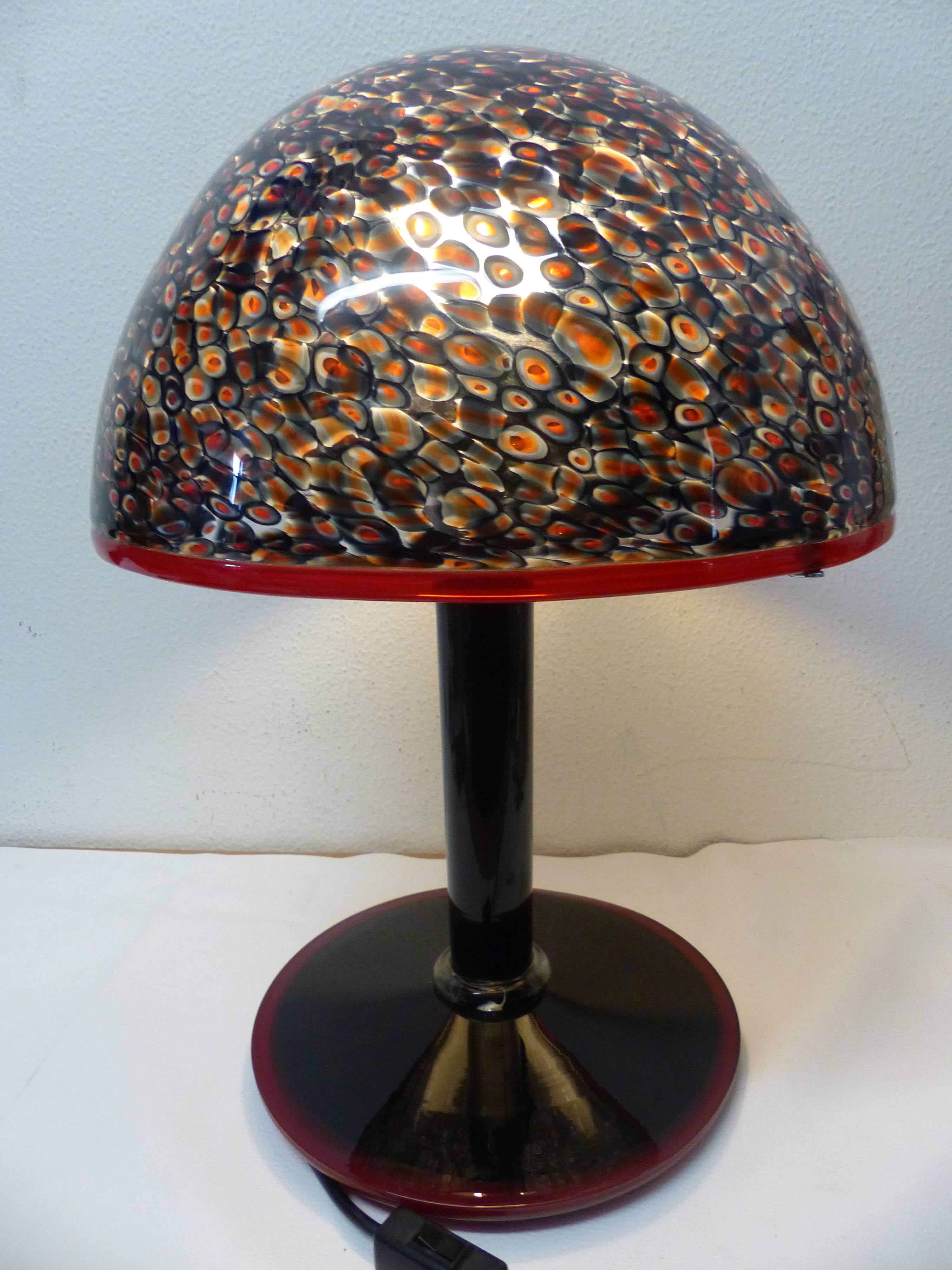 Inlay  Murano Vistosi Table Lamp Designed by Gae Aulenti and Manufactured in Italy For Sale
