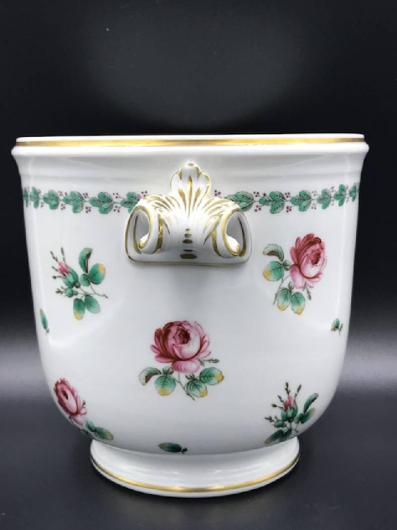 Italian Richard Ginori Romantic Plant Pot Hand-Painted Made in Italy For Sale