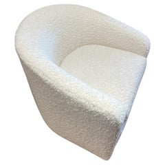 Boucle Swivel Club Chair