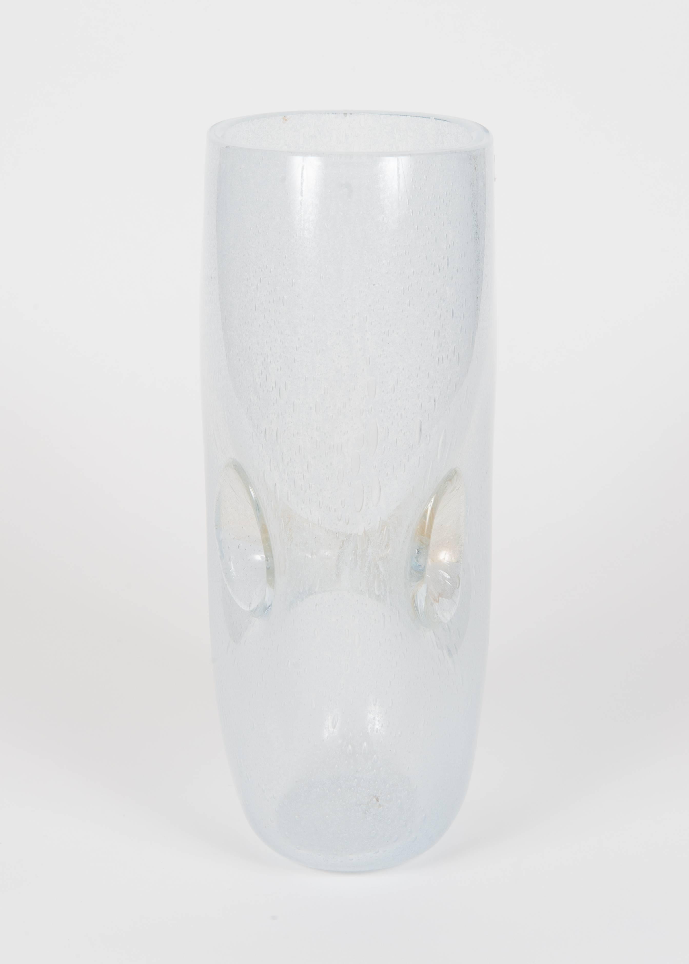 Clear glass vase by Venini.