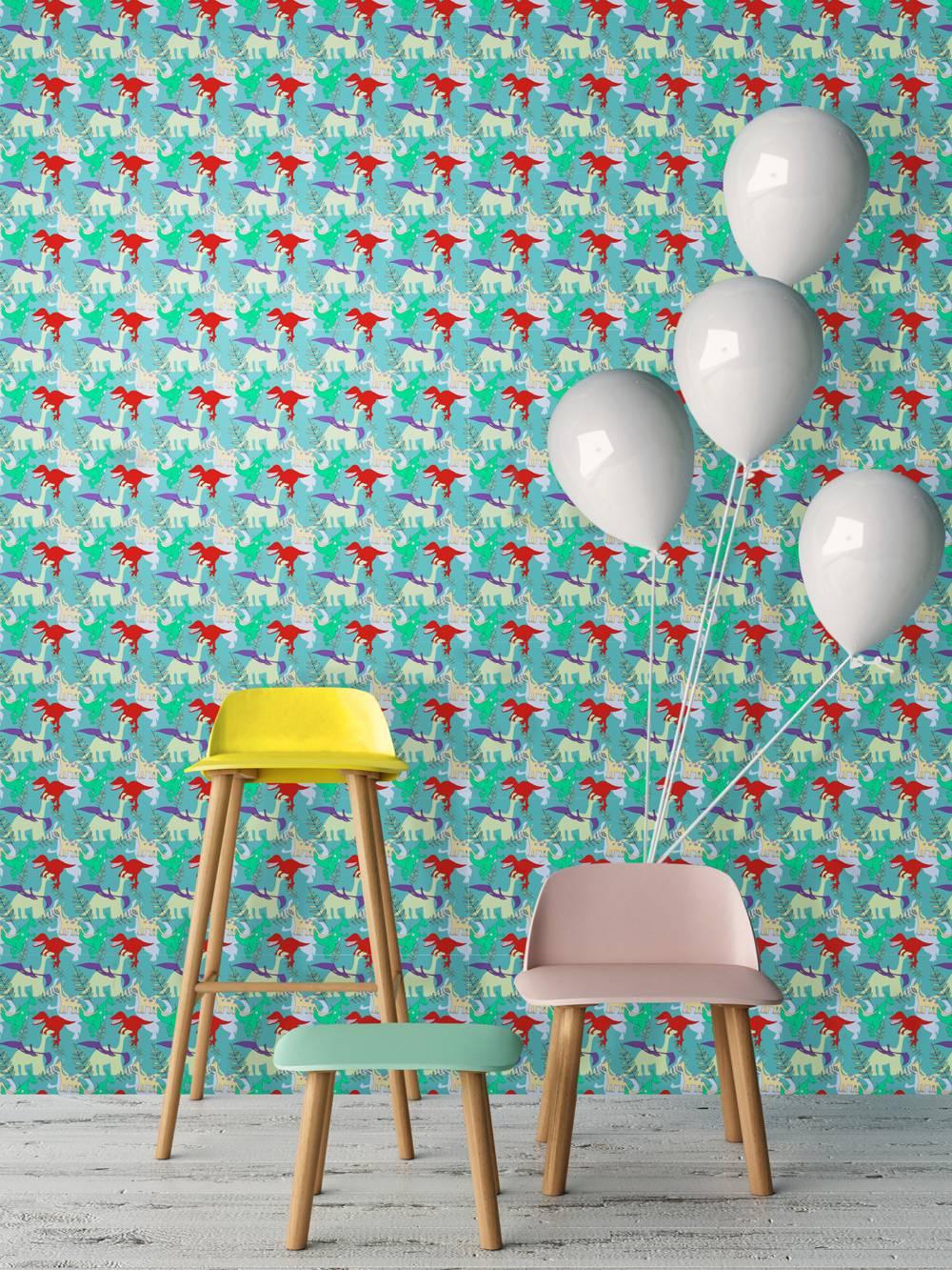 Jurassic Wallpaper is created By Ali Burnett for Flat Space Design. 

This is from the for the Very Young Collection.

Available in two different colors: green and white

£80 pounds per linear metre. Min order 5 liner metres. 

Ali Burnett