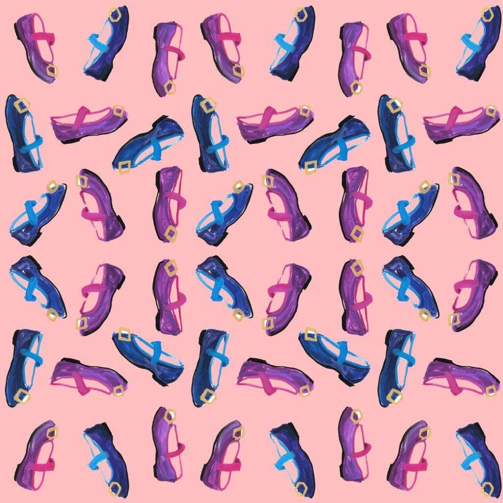 Contemporary Shoes Collection, Wallpaper from the for the Very Young Collection For Sale