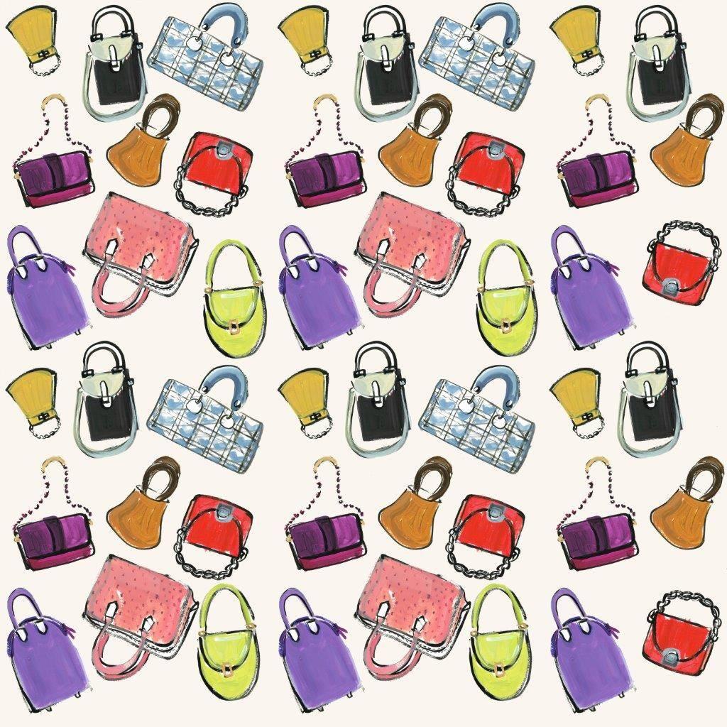 Modern Bags Collection Wallpaper from the for the Very Young Collection For Sale