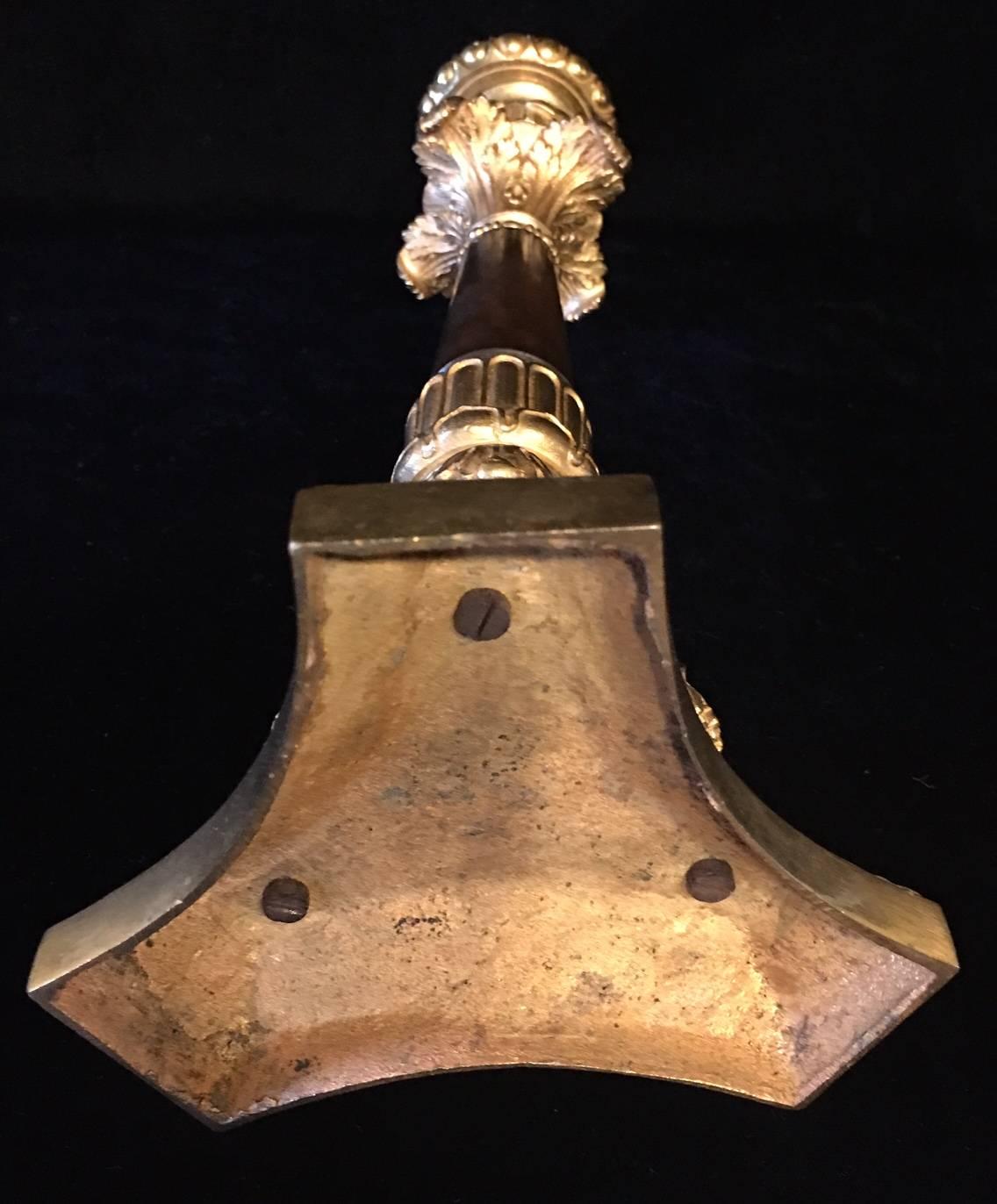 Pair of Napoleon III Gilt Bronze Candlesticks For Sale 1