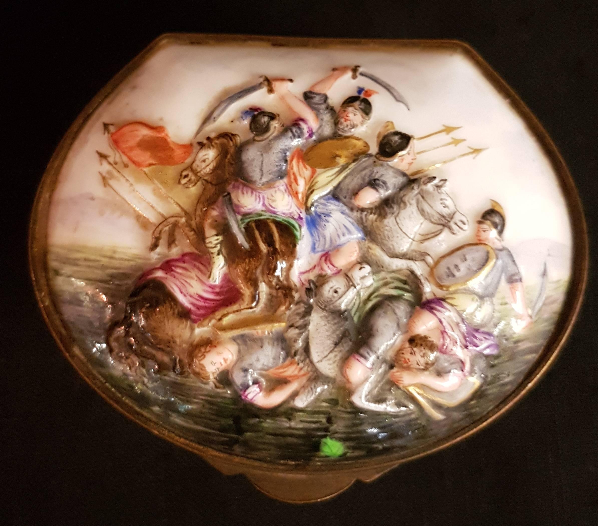 A beautiful Continteal trinket box, 
circa 1850.
 