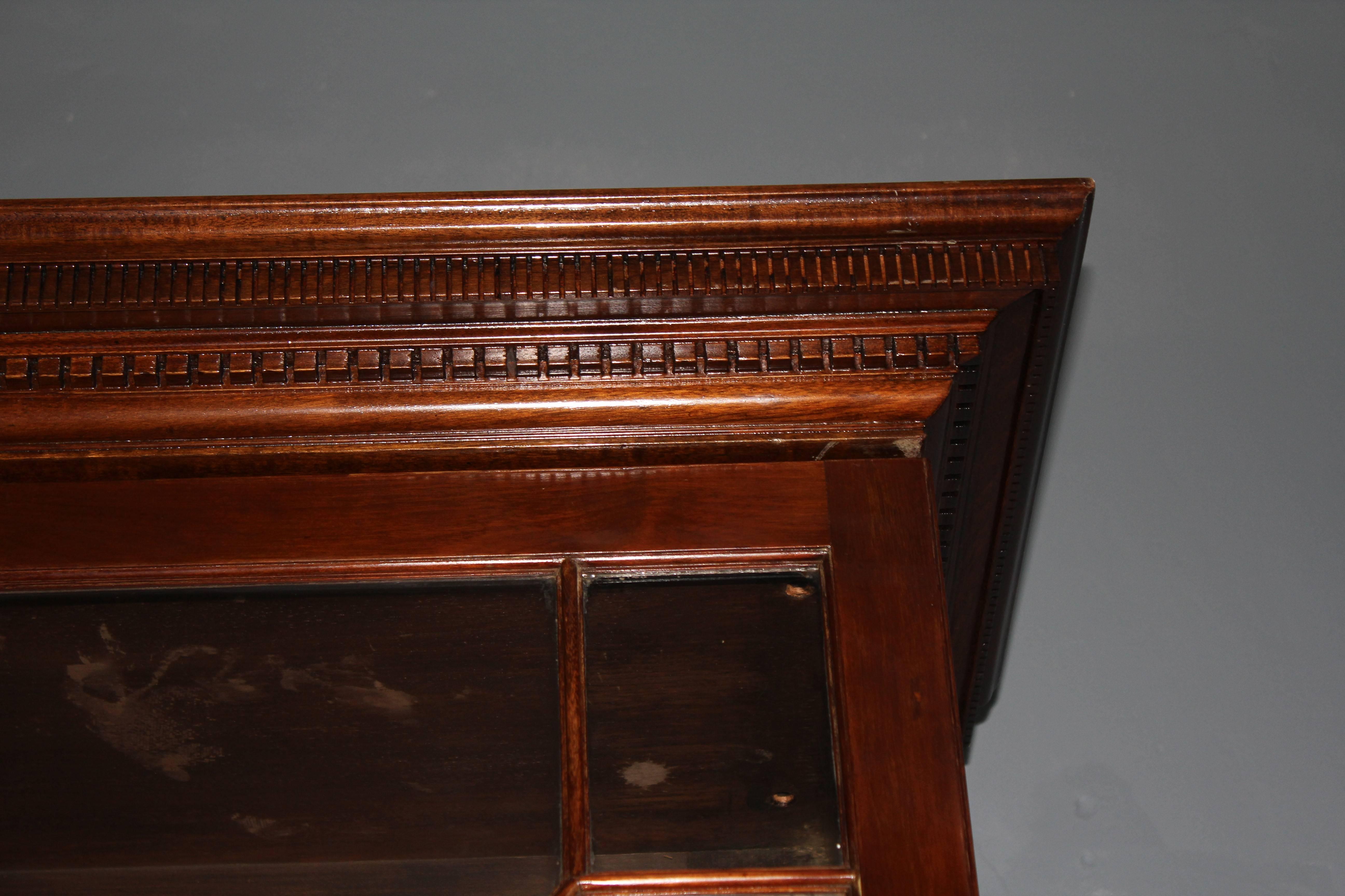 20th Century Maples & co George III design mahogany breakfront bookcase