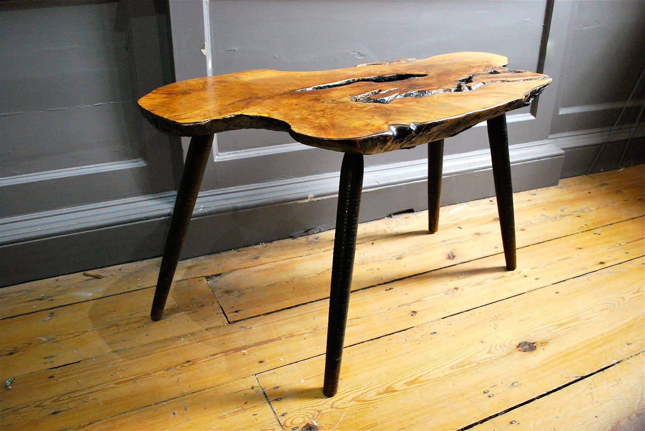 Austrian Midcentury Tree Trunk Table For Sale