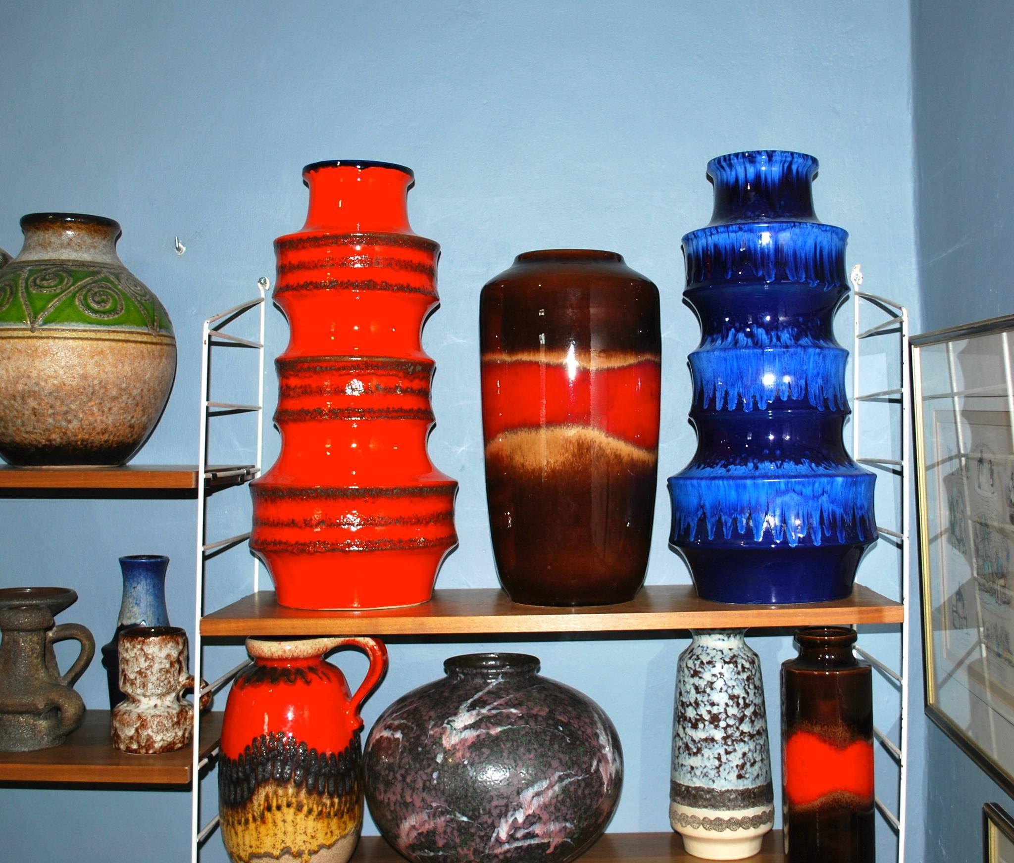 Collection of 33 West German Pottery Vases, Fat Lava Ceramics For Sale 2