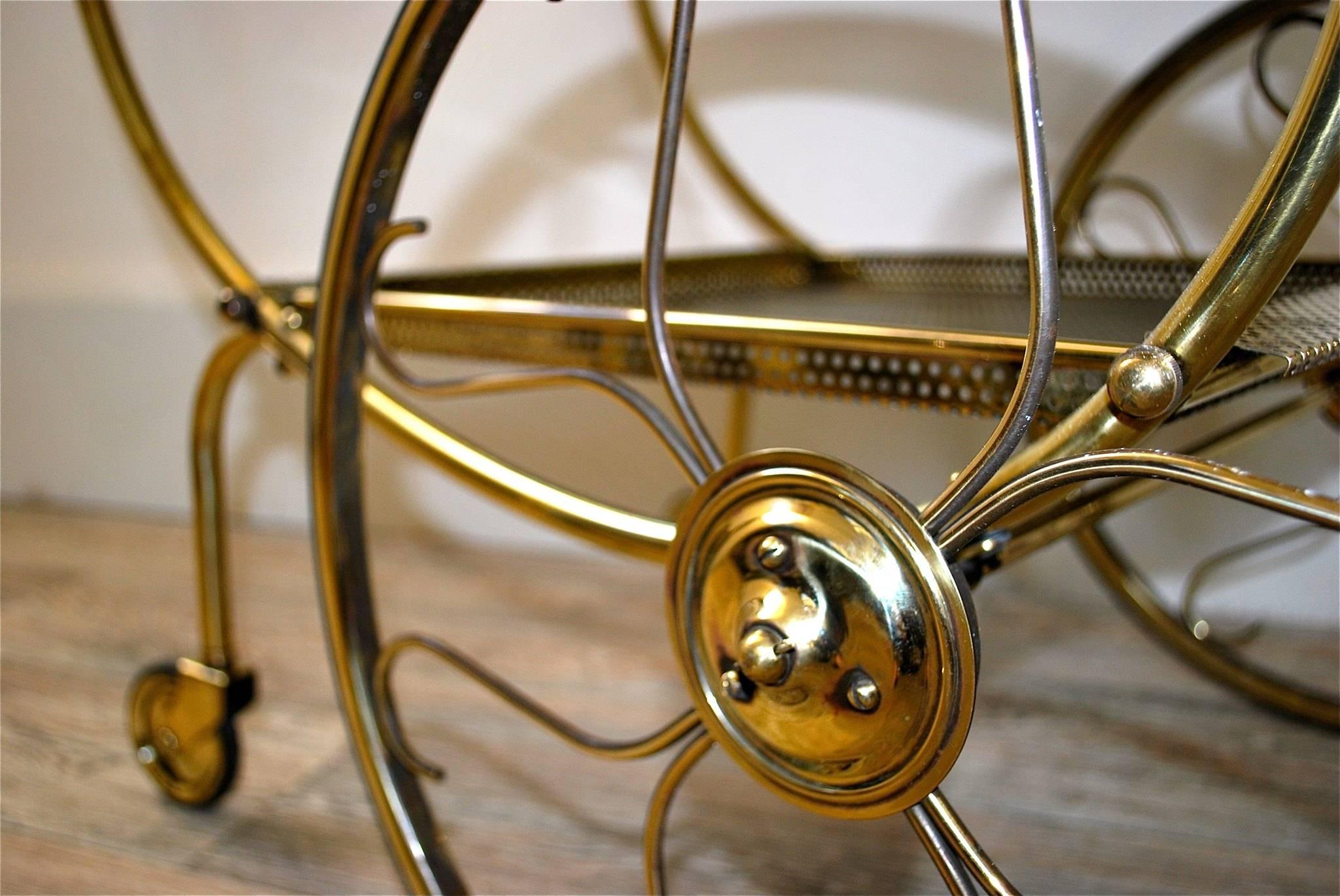 Mid-20th Century Drinks Trolley / Bar Cart by Svensk Tenn, circa 1950 For Sale